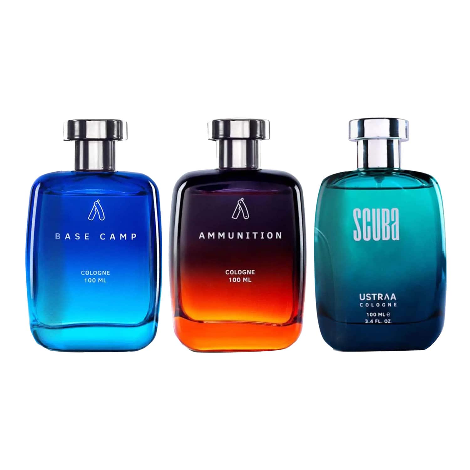 Ustraa | Ustraa Cologne For Men Deep And Fresh Scuba, Cologne For Menbase & Ammunition Perfume Combo