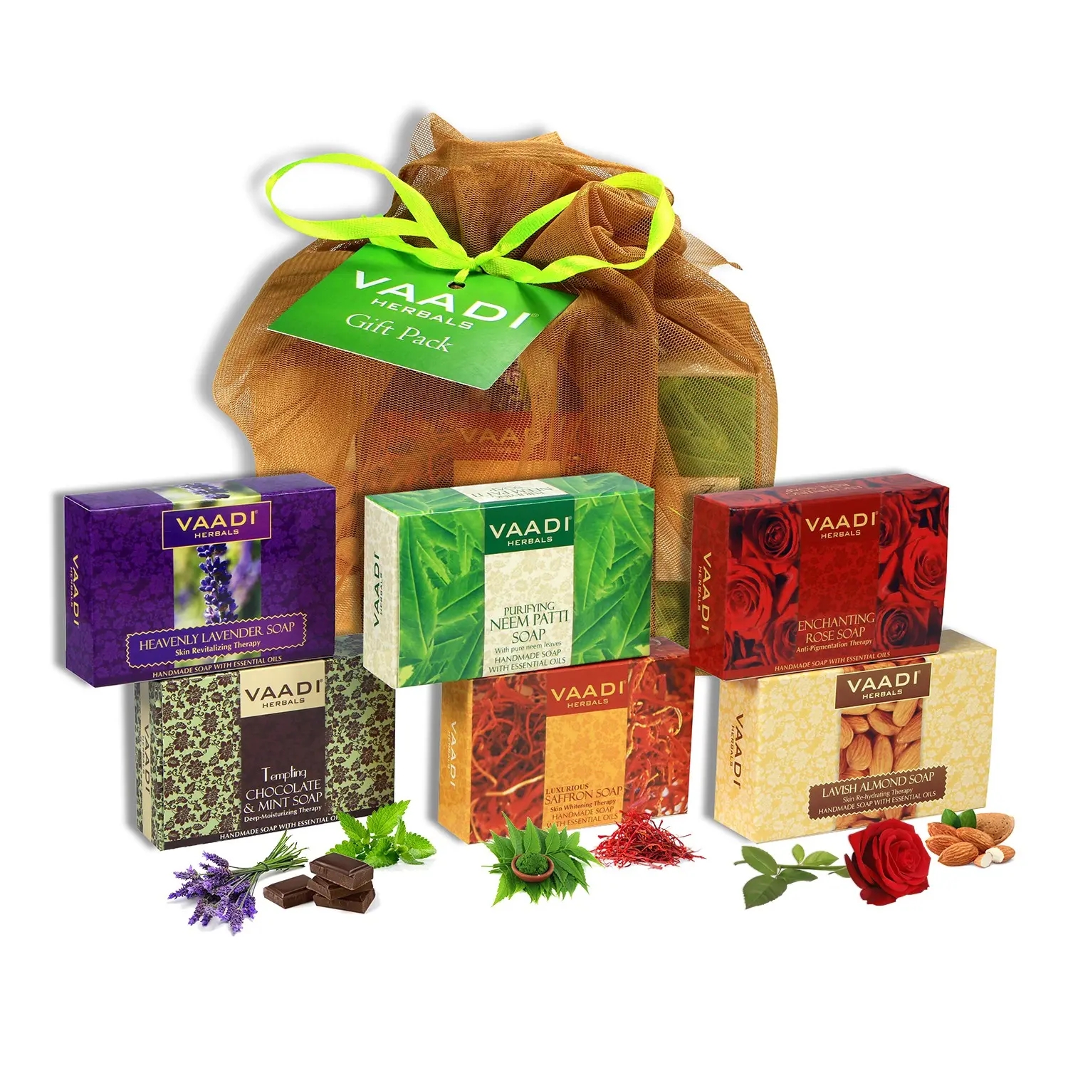 Vaadi Herbals | Vaadi Herbals Assorted Soaps Gift Pack (6Pcs)
