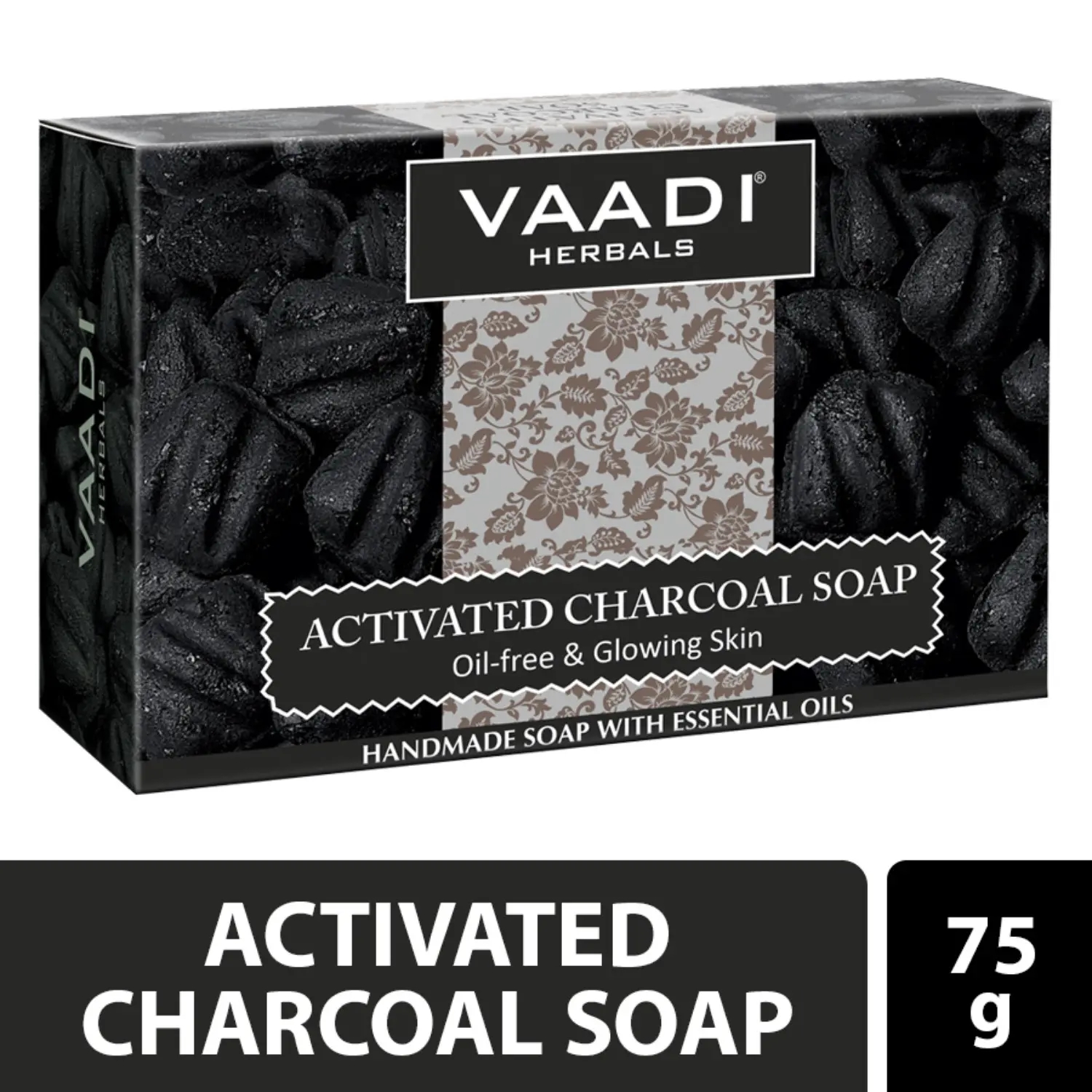 Vaadi Herbals | Vaadi Herbals Activated Charcoal Handmade Soap (75g)