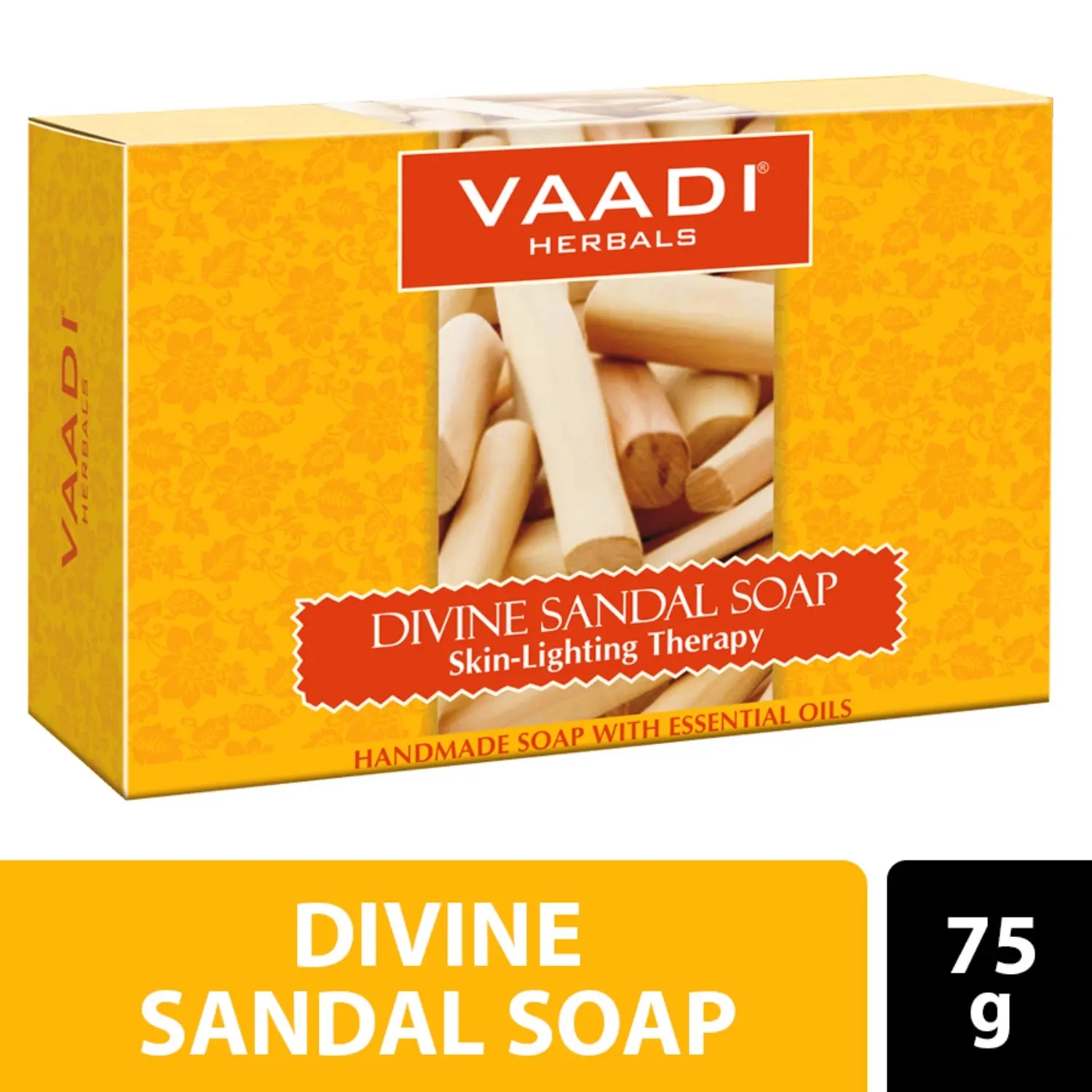 Vaadi Herbals | Vaadi Herbals Divine Sandal Handmade Soap (75g)