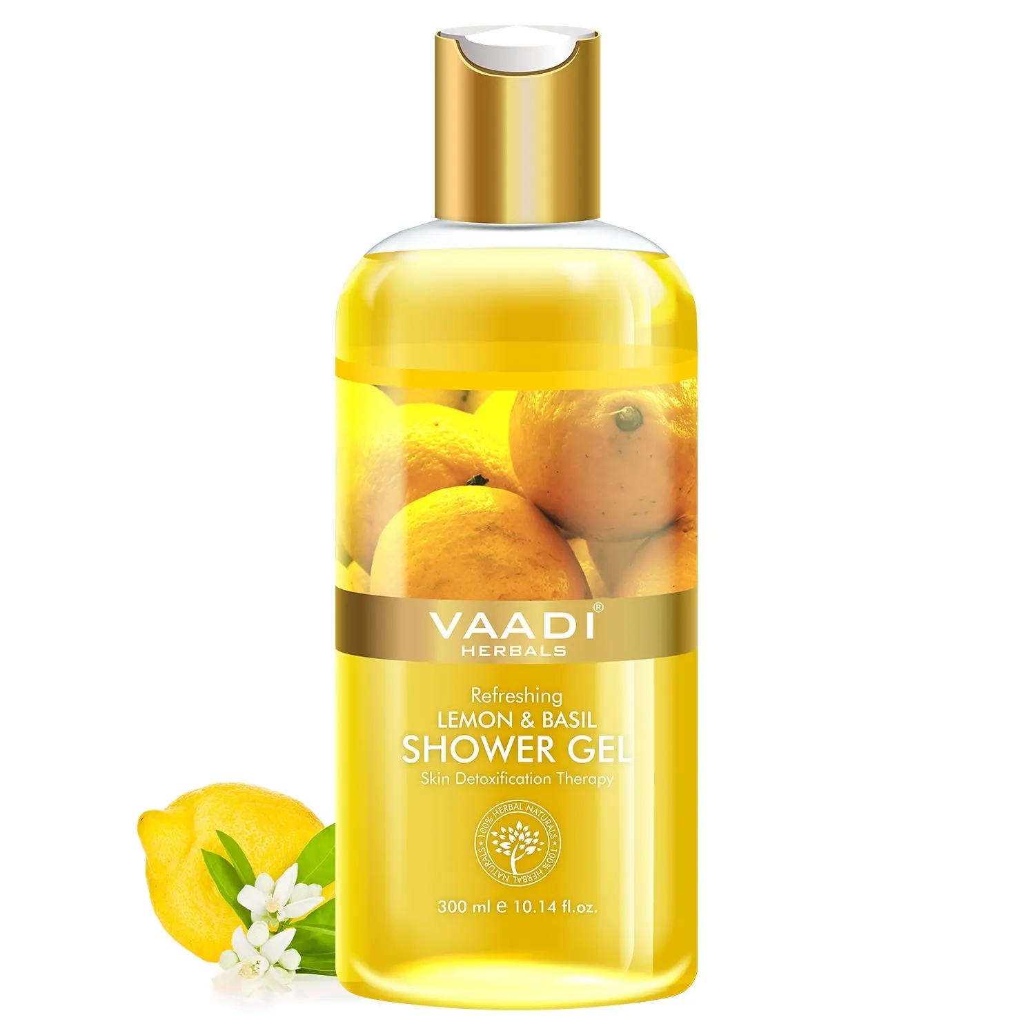 Vaadi Herbals Refreshing Lemon & Basil Shower Gel (300ml)