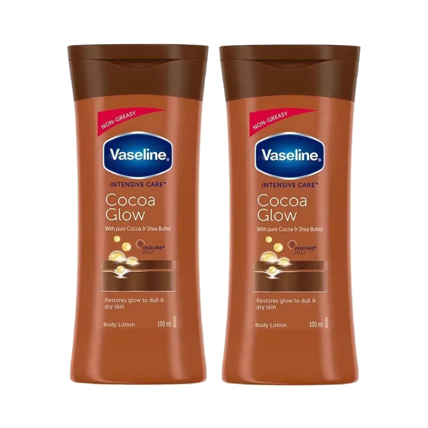 Vaseline Intensive Care Cocoa Glow Body Lotion Combo