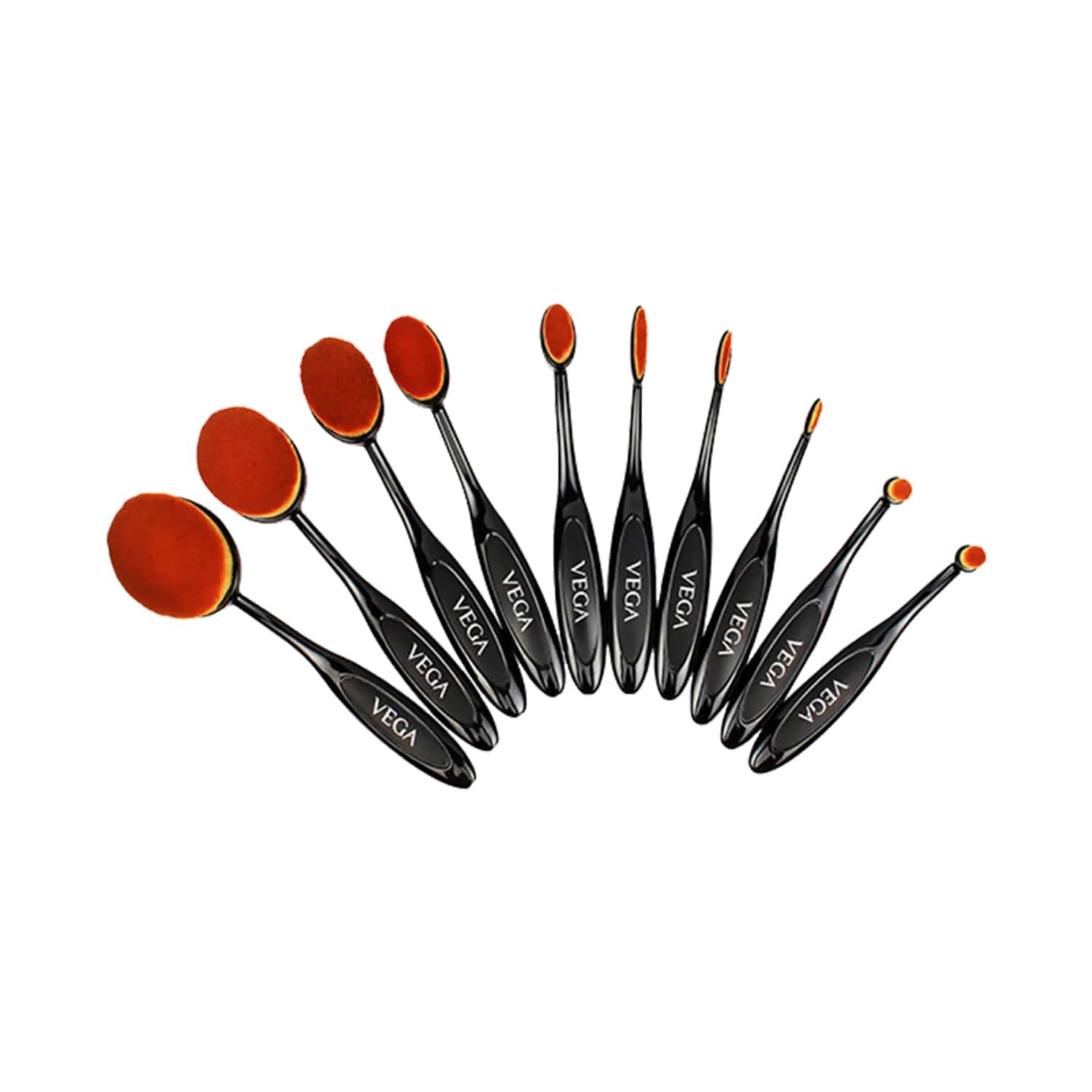 Vega | Vega Pro EZ Set of 10 Professional Make up Brushes, (MBS-10)