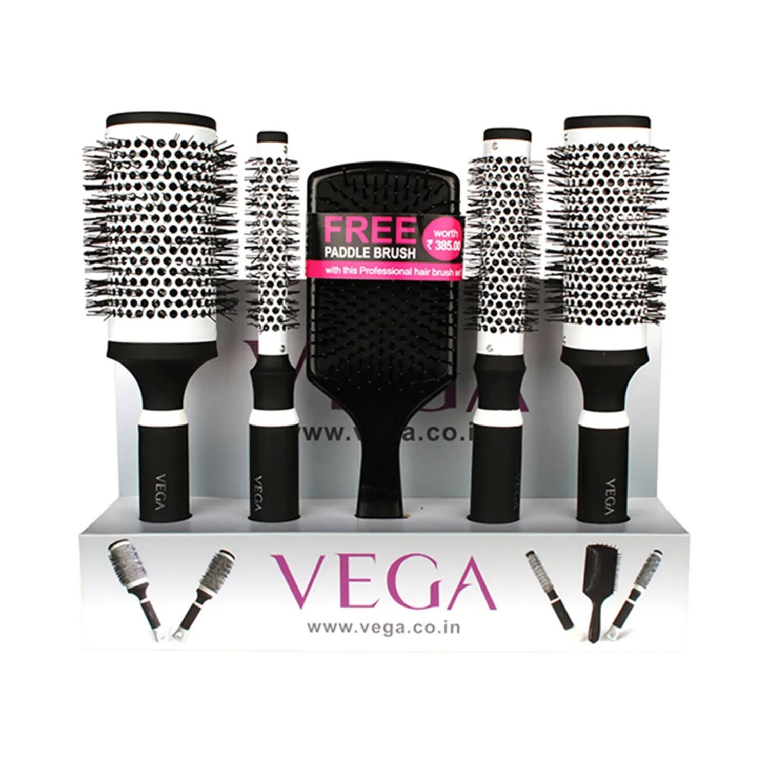 Professional round brush shop set