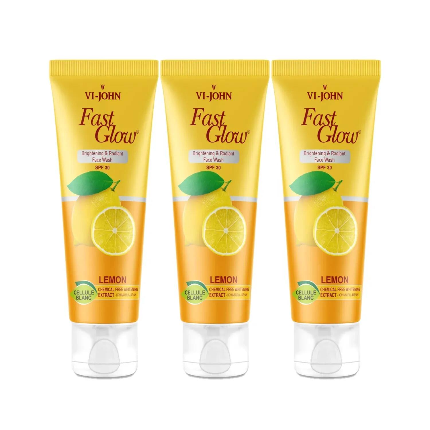 VI-JOHN | VI-JOHN Lemon Fast Glow Brightening & Radiant SPF 30 Face Wash (Pack of 3)