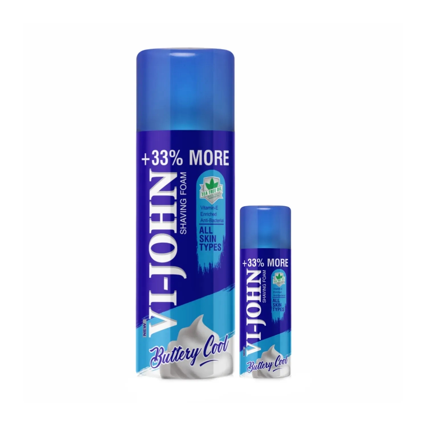 VI-JOHN | VI-JOHN Vitamin E Enriched Anti-Bacterial Shaving Foam (Pack Of 2) (450 g)