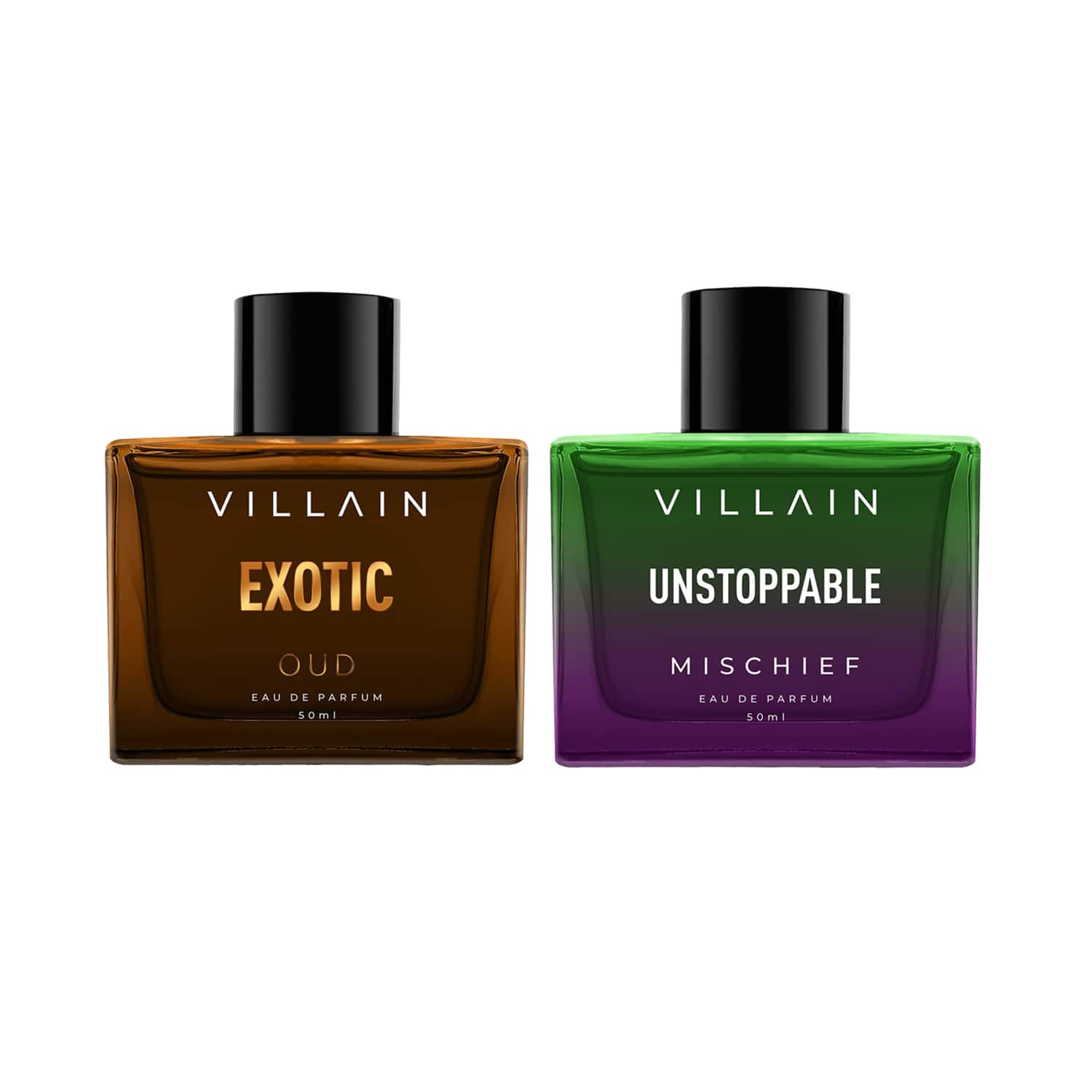 VILLAIN | Villain Exotic Oud + Villain Unstoppable Mischief Perfume Combo for Men (2 x 50 ml)