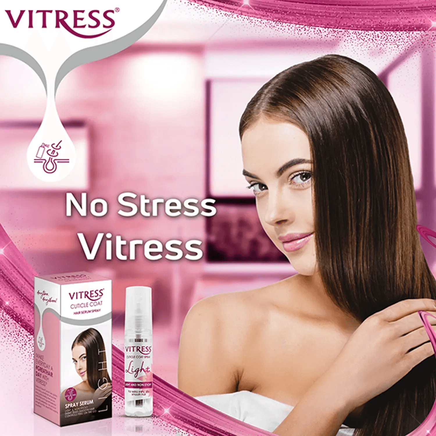 Vitress Cuticle Coat Light Hair Serum Spray (50ml)