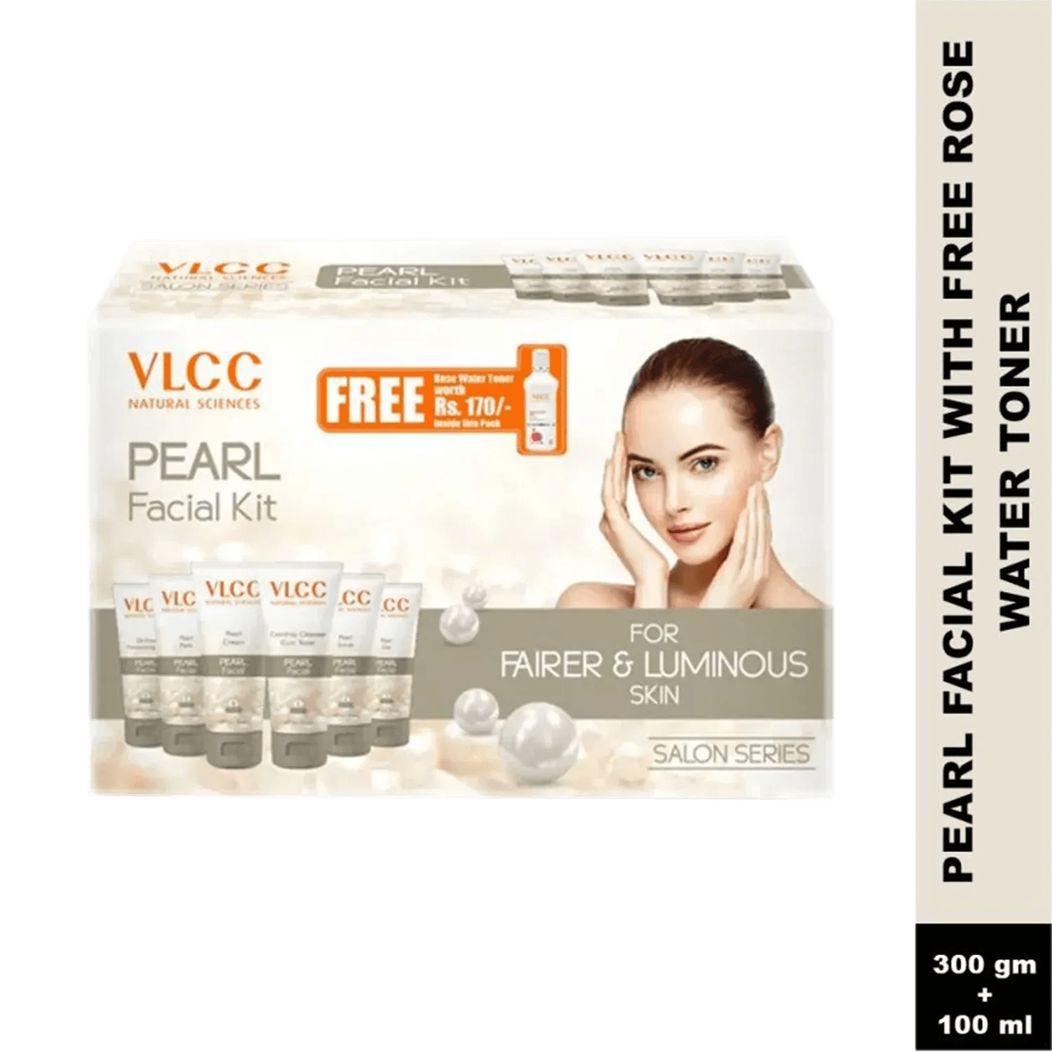 VLCC | VLCC Pearl Premium Facial Kit with FREE Rose Water Toner (400g)