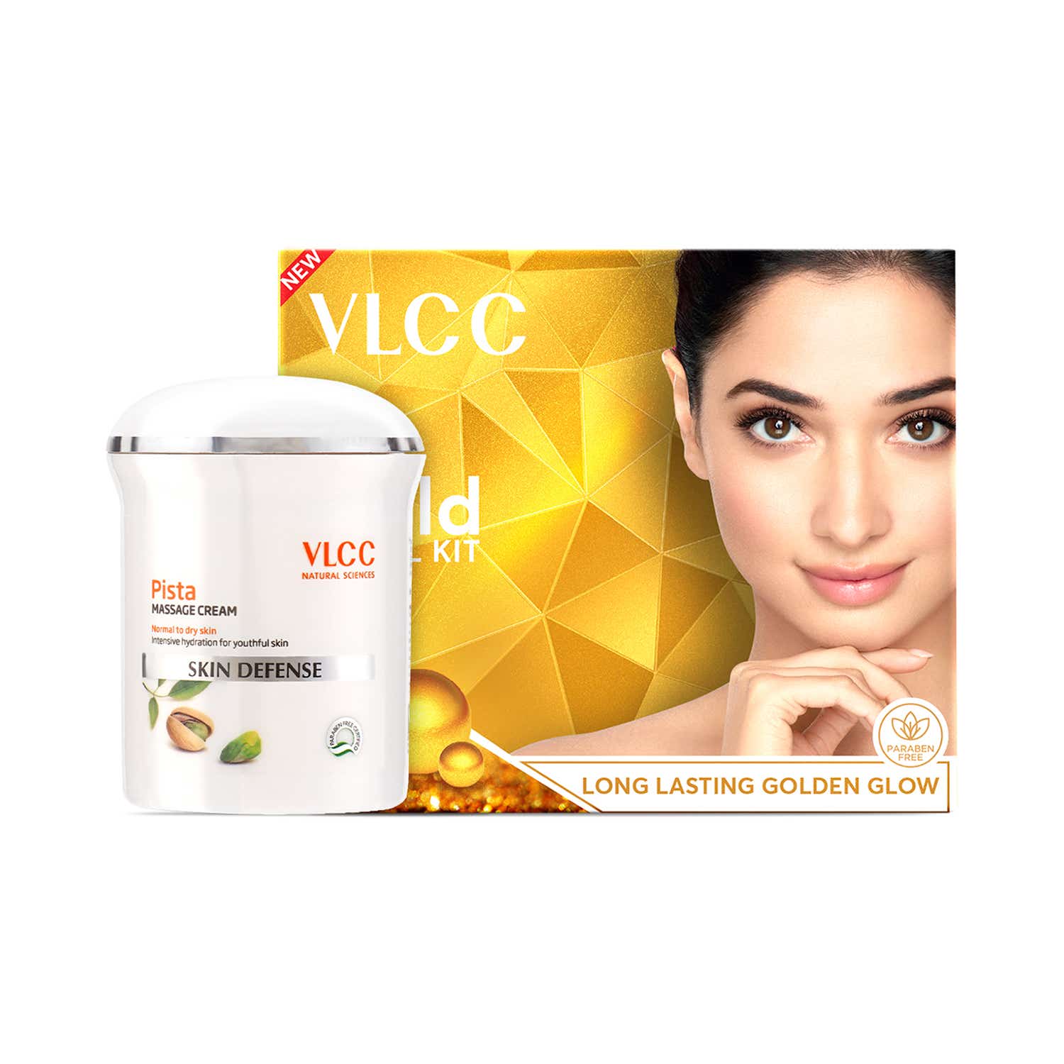 VLCC Pista Massage Cream & Gold Facial Kit