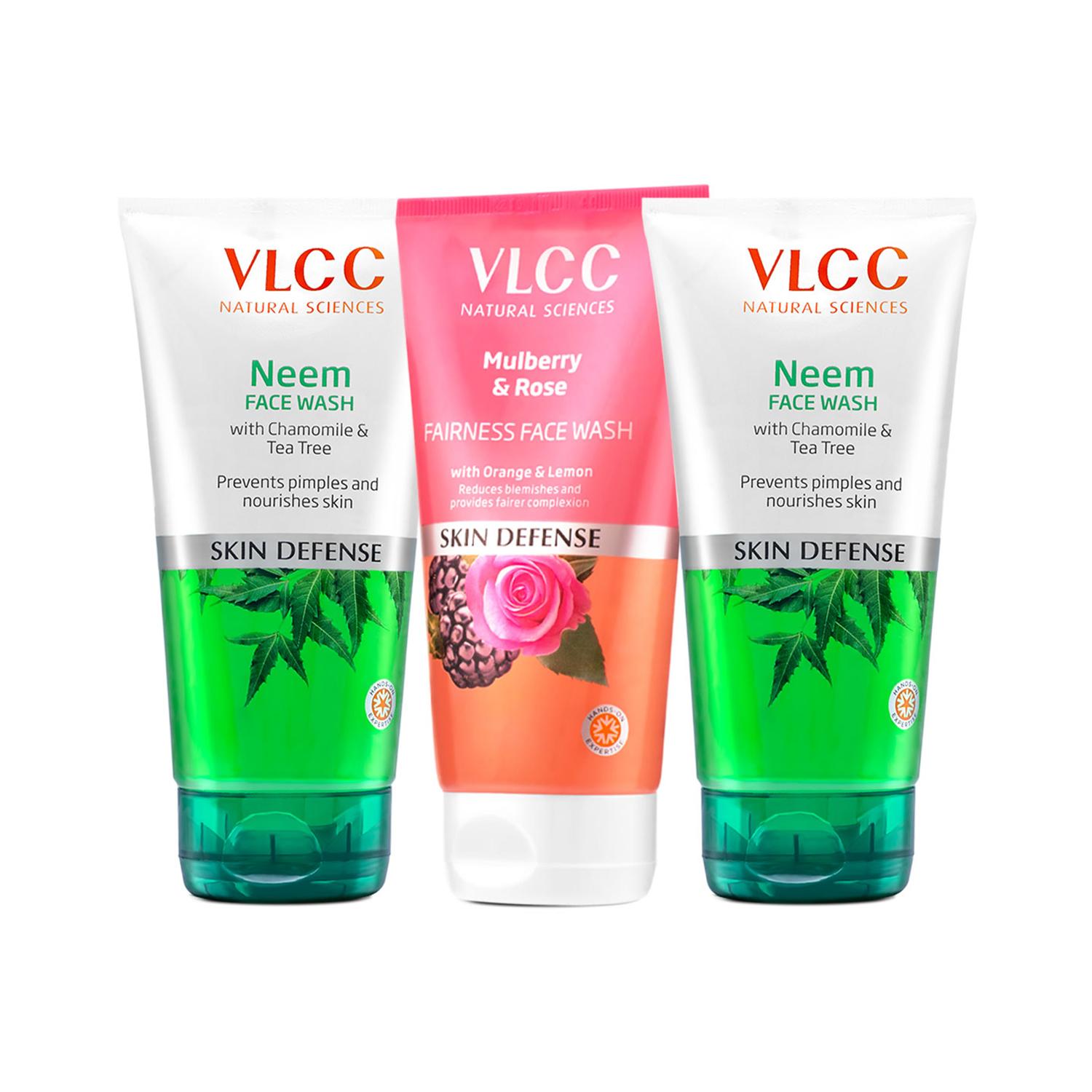 VLCC | VLCC Mulberry and Rose Fairness & Neem Face Wash Combo