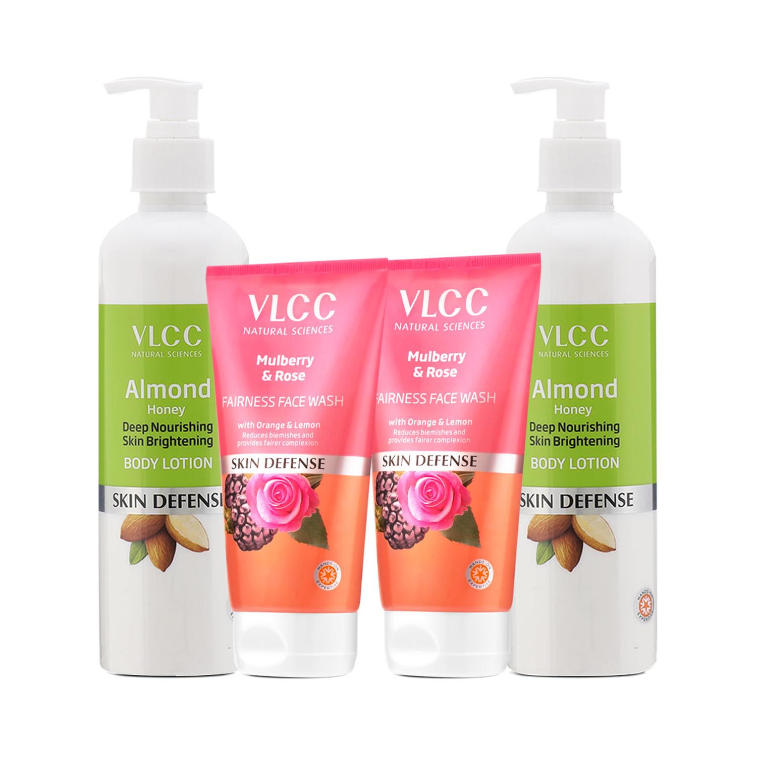 VLCC | VLCC Almond Honey Skin Brightening Body Lotion & Mulberry & Rose Facewash Set