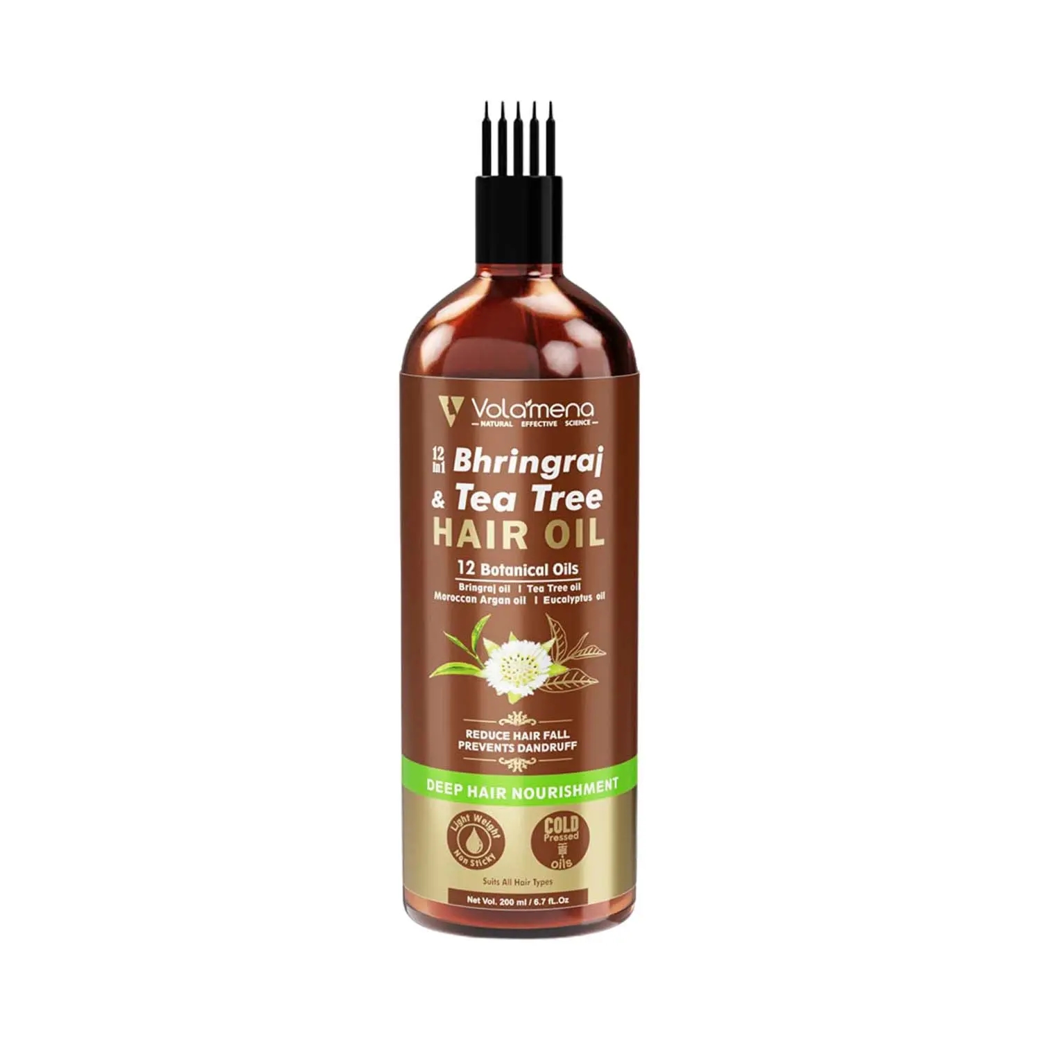 Volamena | Volamena 12-In-1 Bhringraj & Tea Tree Hair Oil (200ml)