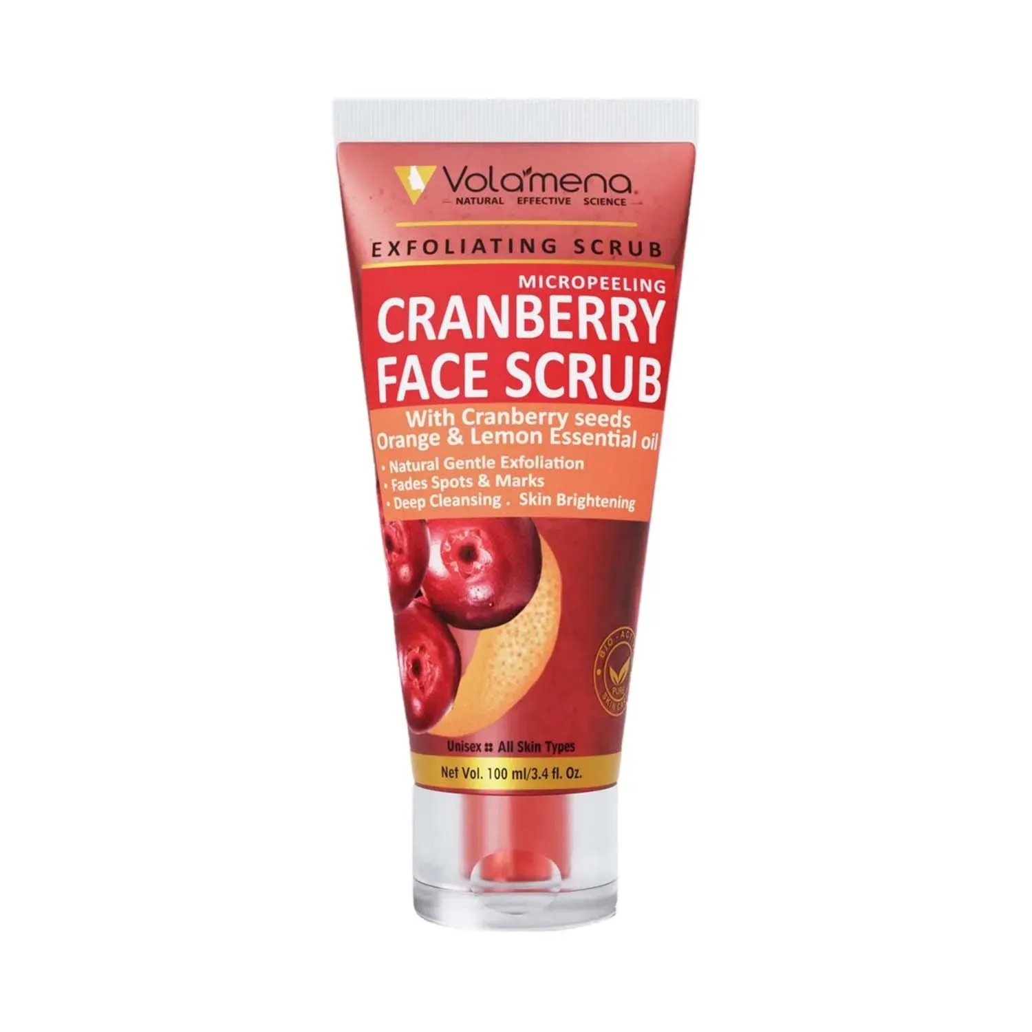 Volamena | Volamena Exfoliating Micro Peeling Cranberry Face Scrub (100ml)