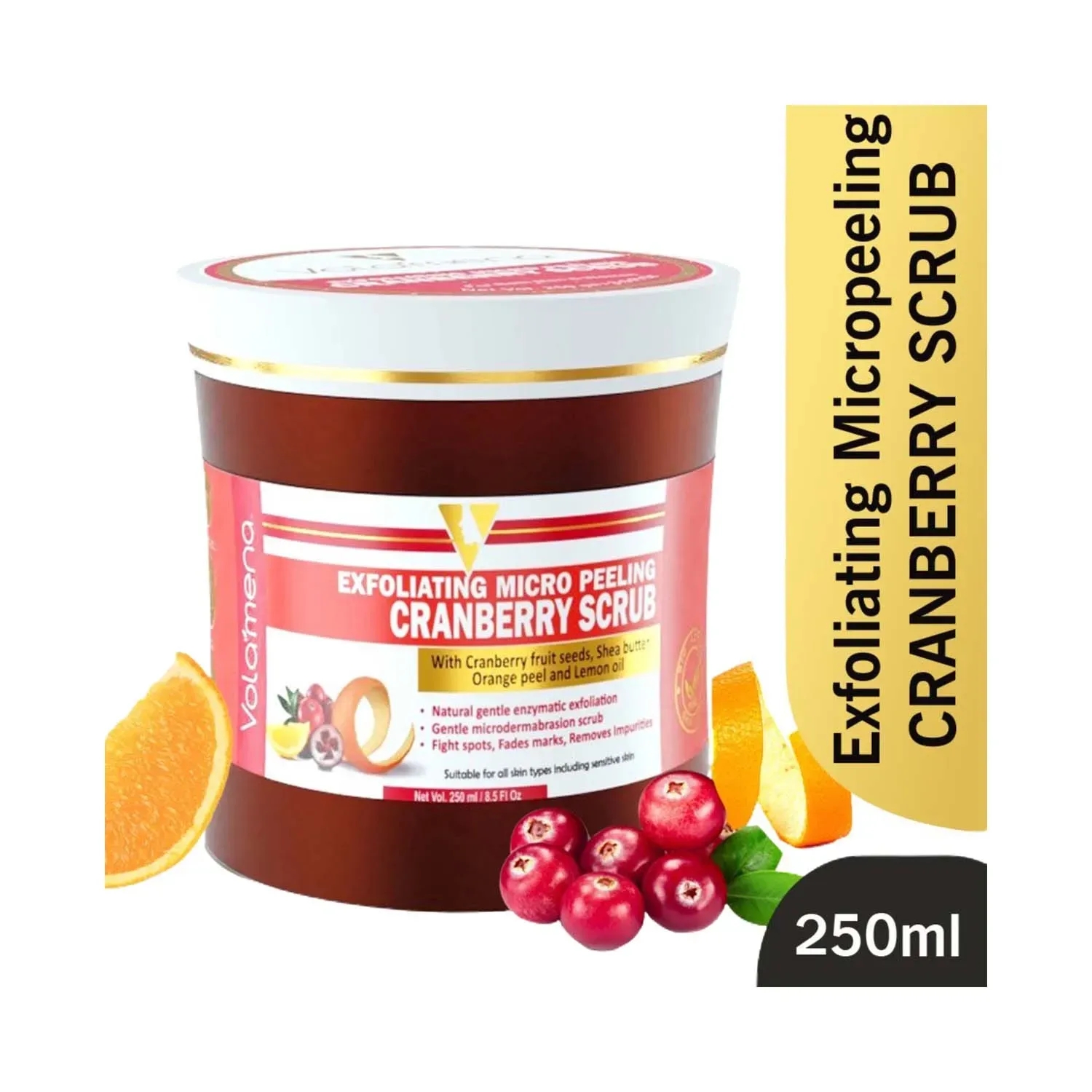 Volamena | Volamena Exfoliating Micro Peeling Cranberry Face Scrub (250ml)