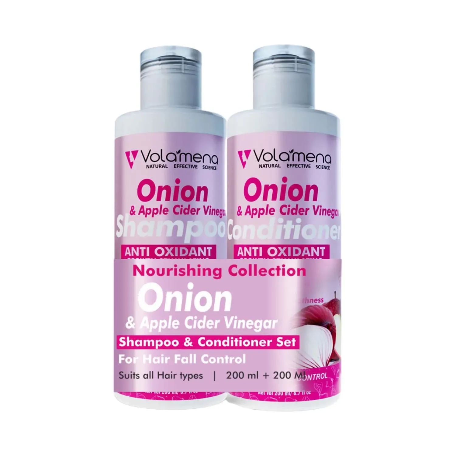 Volamena | Volamena Onion Apple Cider Vinegar Shampoo & Conditioner Combo (2Pcs)