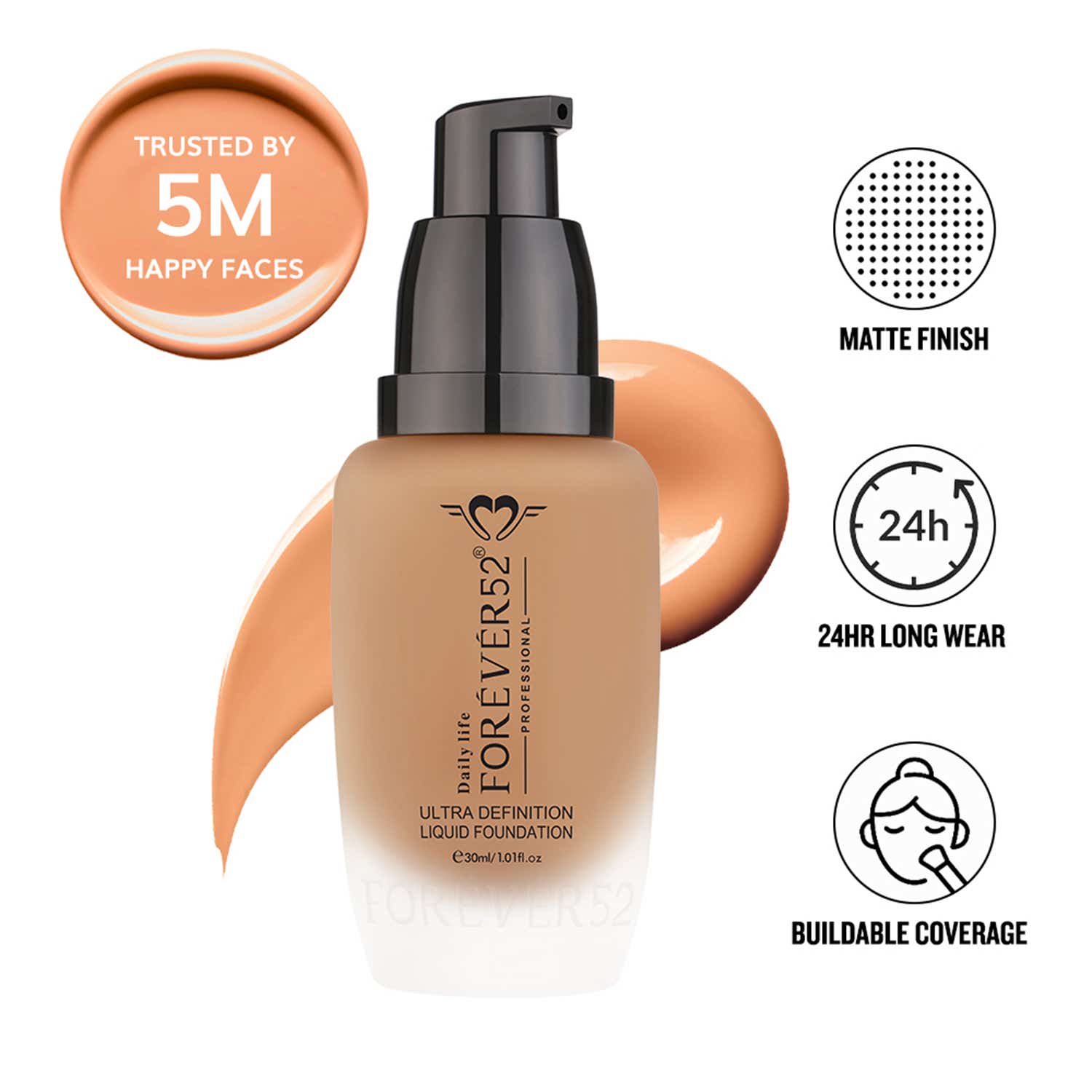 Daily Life Forever52 | Daily Life Forever52 Ultra Definition Liquid Foundation - FLF016 Peanut Butter (30 ml)