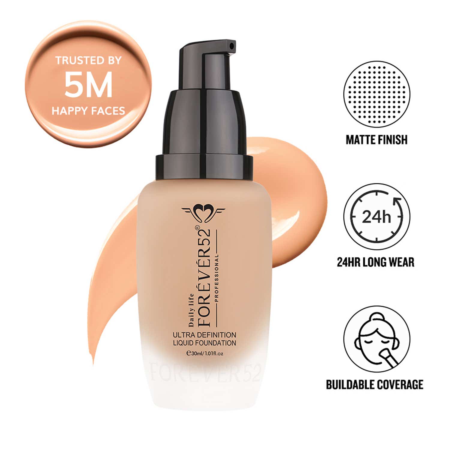 Daily Life Forever52 | Daily Life Forever52 Ultra Definition Liquid Foundation - FLF014 Honey (30 ml)