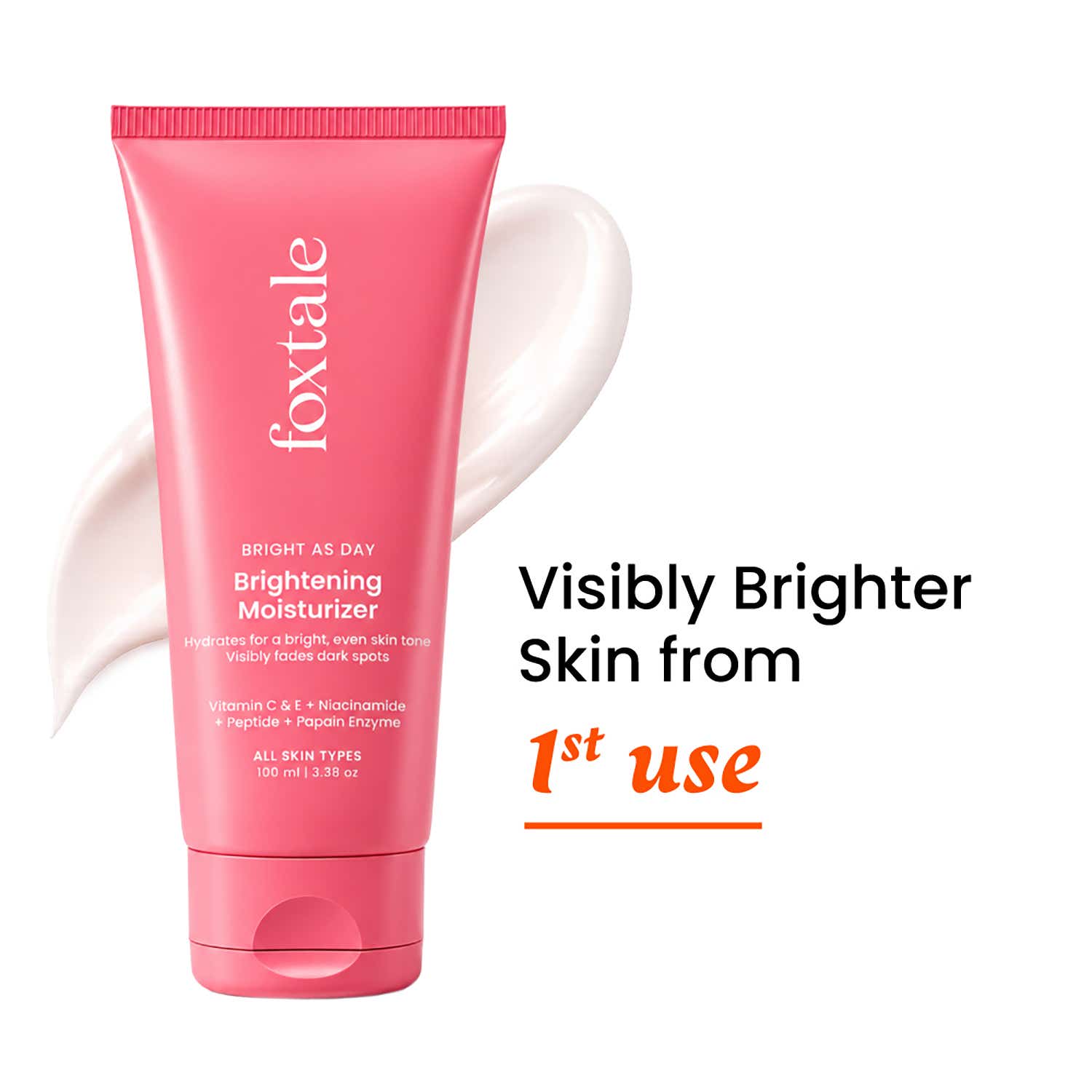 Foxtale | Foxtale Brightening Moisturizer with Vitamin C and Niacinamide Fades Dark Spot and Hydrates (100 ml)