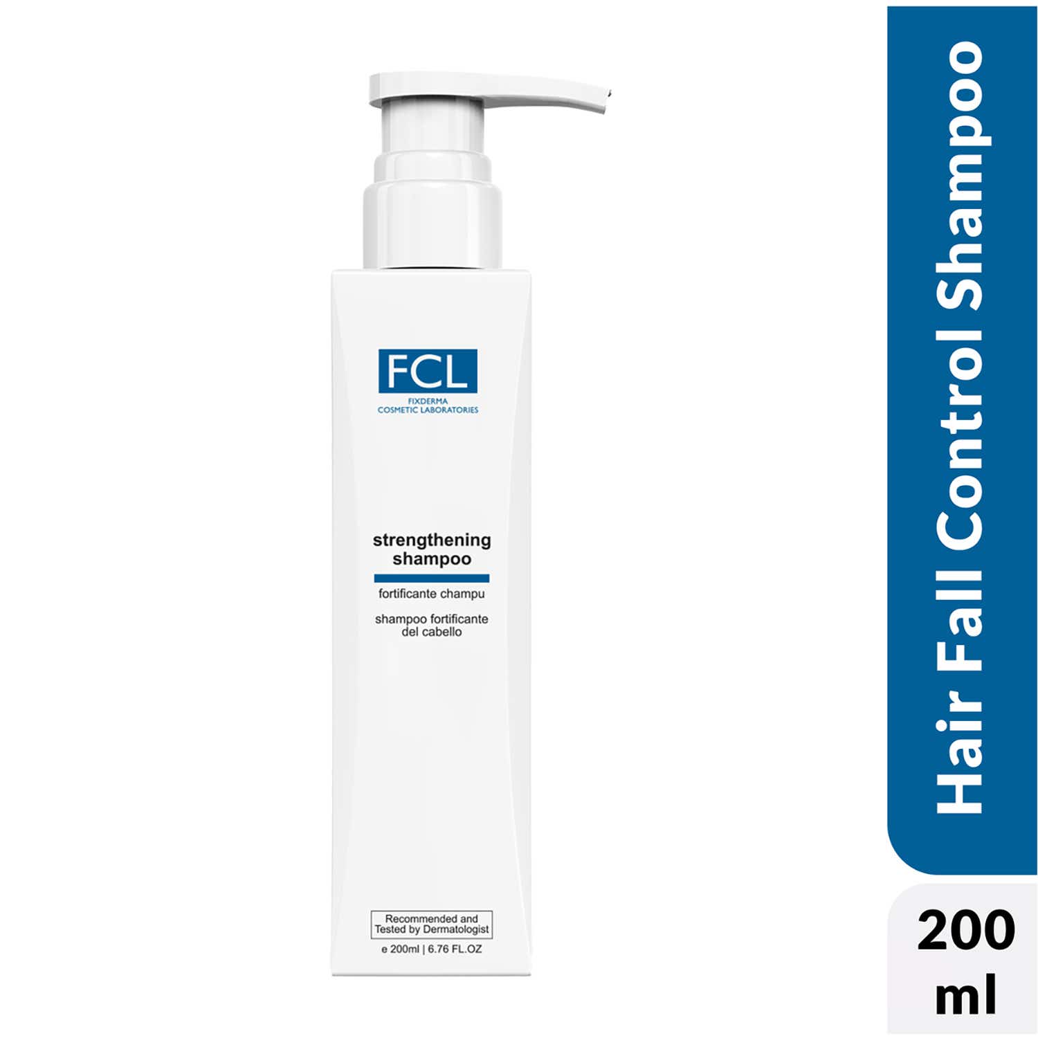 FCL | Fixderma Cosmetic Laboratories Strengthening Shampoo for Hair Growth, Controls Hair Fall (200ml)