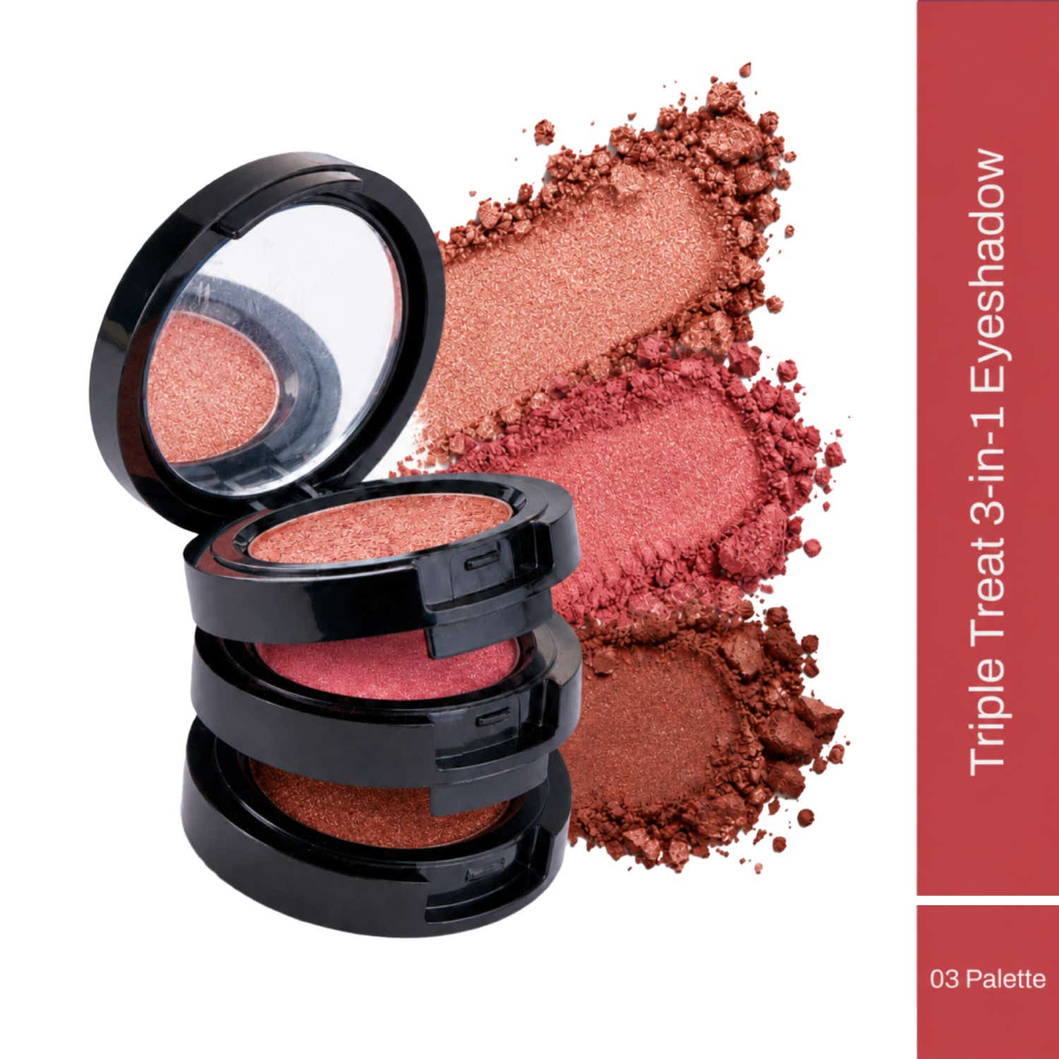 Power Beauty | Power Beauty Triple Treat 3-in-1 Eyeshadow 03 - Nude Brown Dark Brown Golden (7 g)