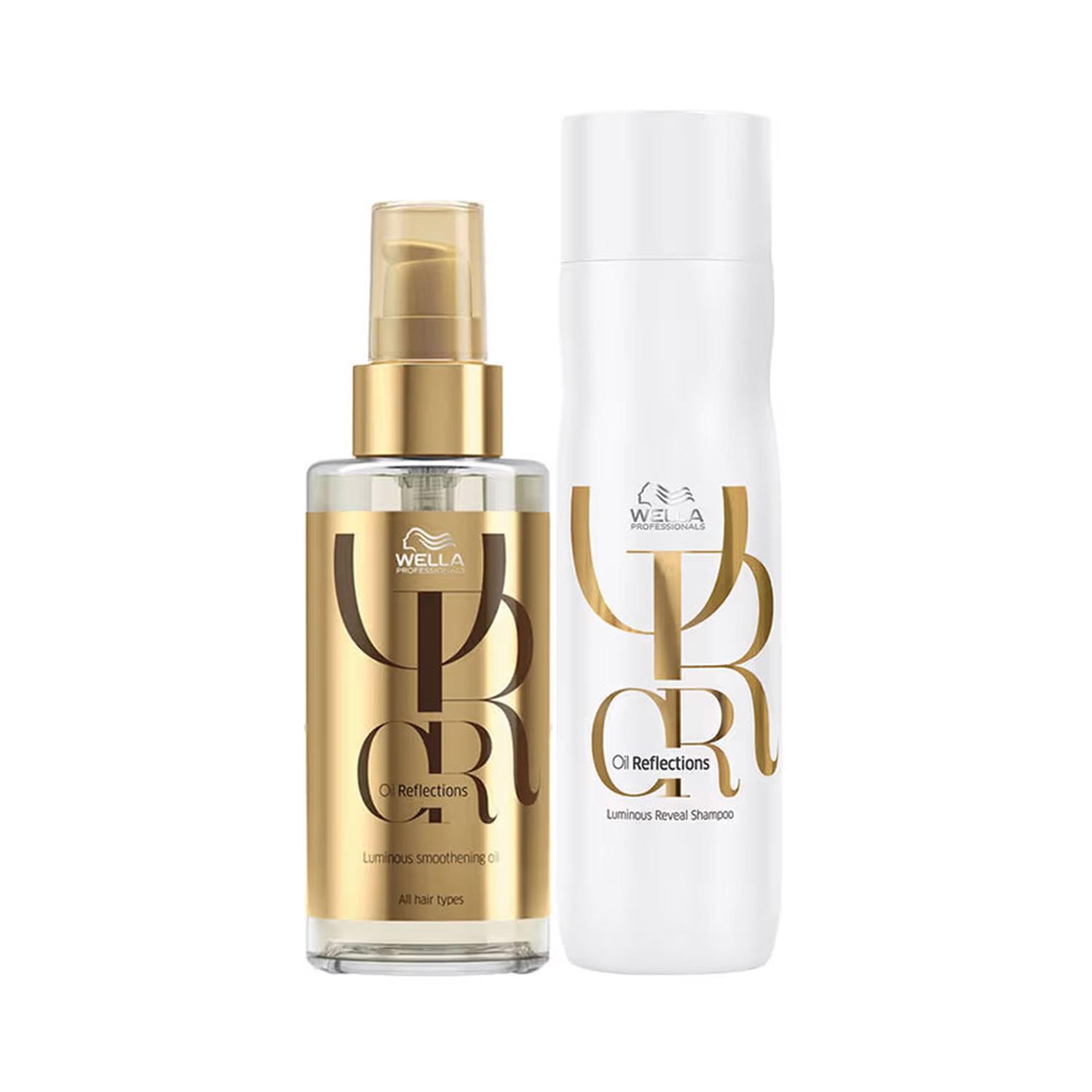 Wella Professionals | Wella Professionals Oil Reflections Luminous Shampoo 250 ml & Smoothening oil 100 ml for shiny hair