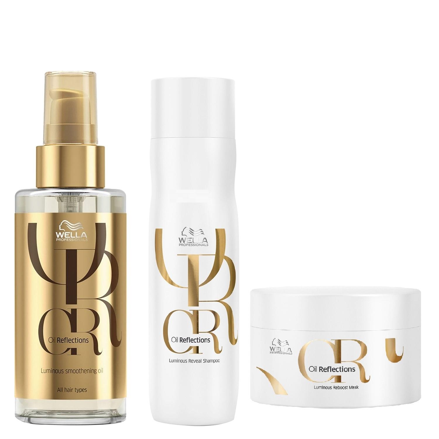Wella Professionals | Wella Professionals Oil Reflections Luminous Reveal Shampoo, Mask, Oil for shiny hair- combo of 3