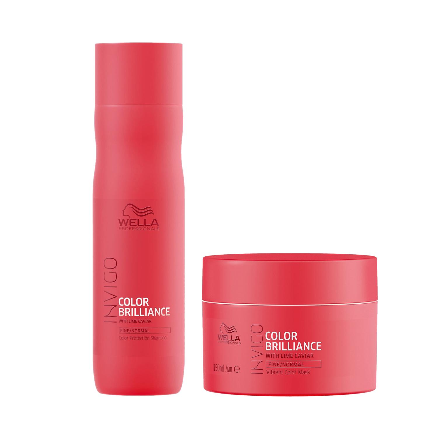 Wella Professionals | Wella Professionals INVIGO COLOR BRILLIANCE Shampoo 250 ml & Mask 150 ml for fine/normal hair