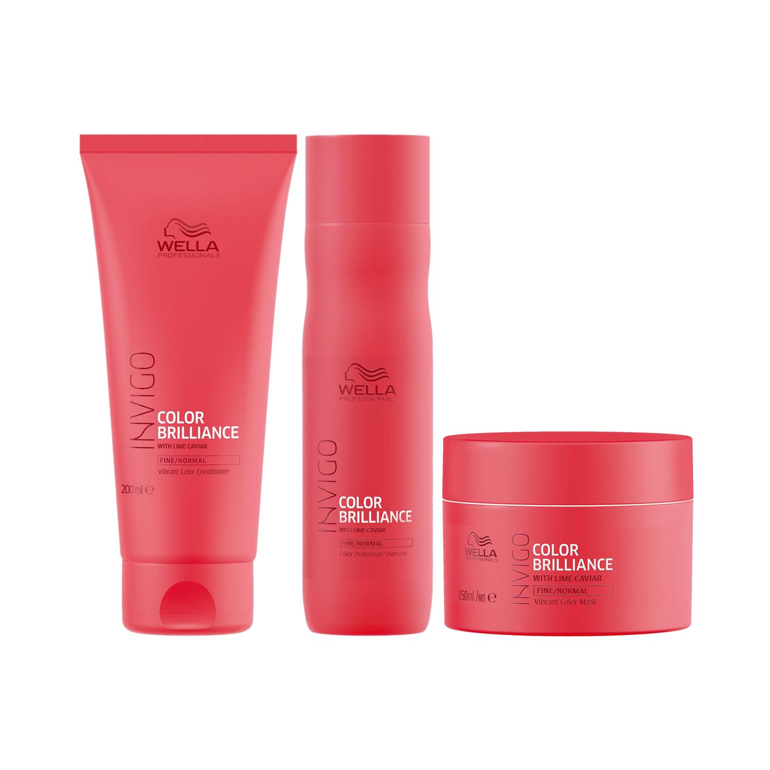 Wella Professionals | Wella Professionals INVIGO COLOR BRILLIANCE Hair Shampoo 250 ml + Conditioner 200 ml + Mask 150ml