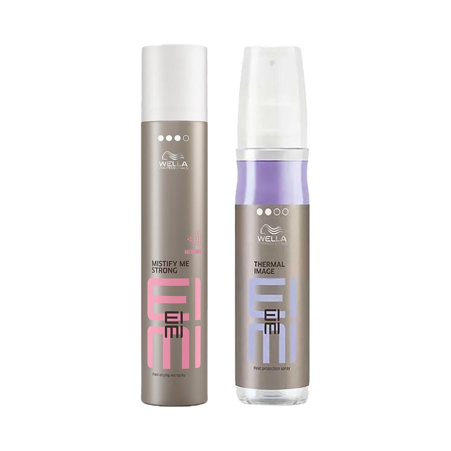 Wella Professionals | Wella Professionals Protection Spray (150ml) + EIMI Mistify Me Strong Hairspray (300ml) Combo