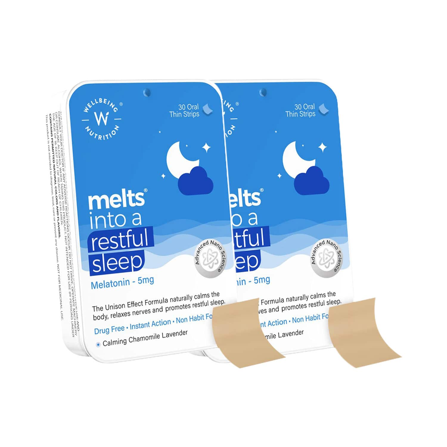 Wellbeing Nutrition | Wellbeing Nutrition Melts Restful Sleep- Drug-free Combo (Pack of 2)