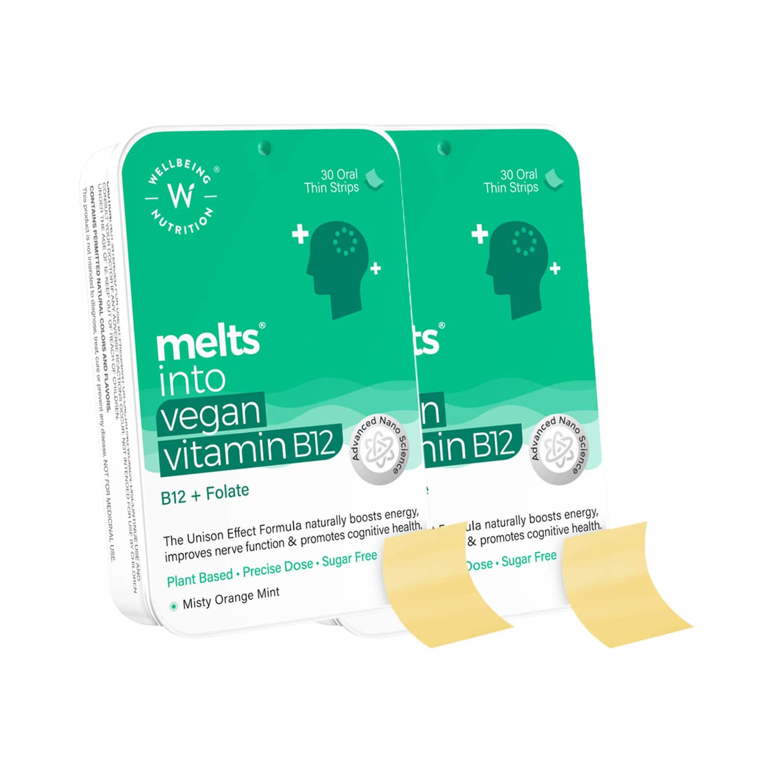 Wellbeing Nutrition | Wellbeing Nutrition Melts Vegan Vitamin B12 Supplements Combo (Pack of 2)