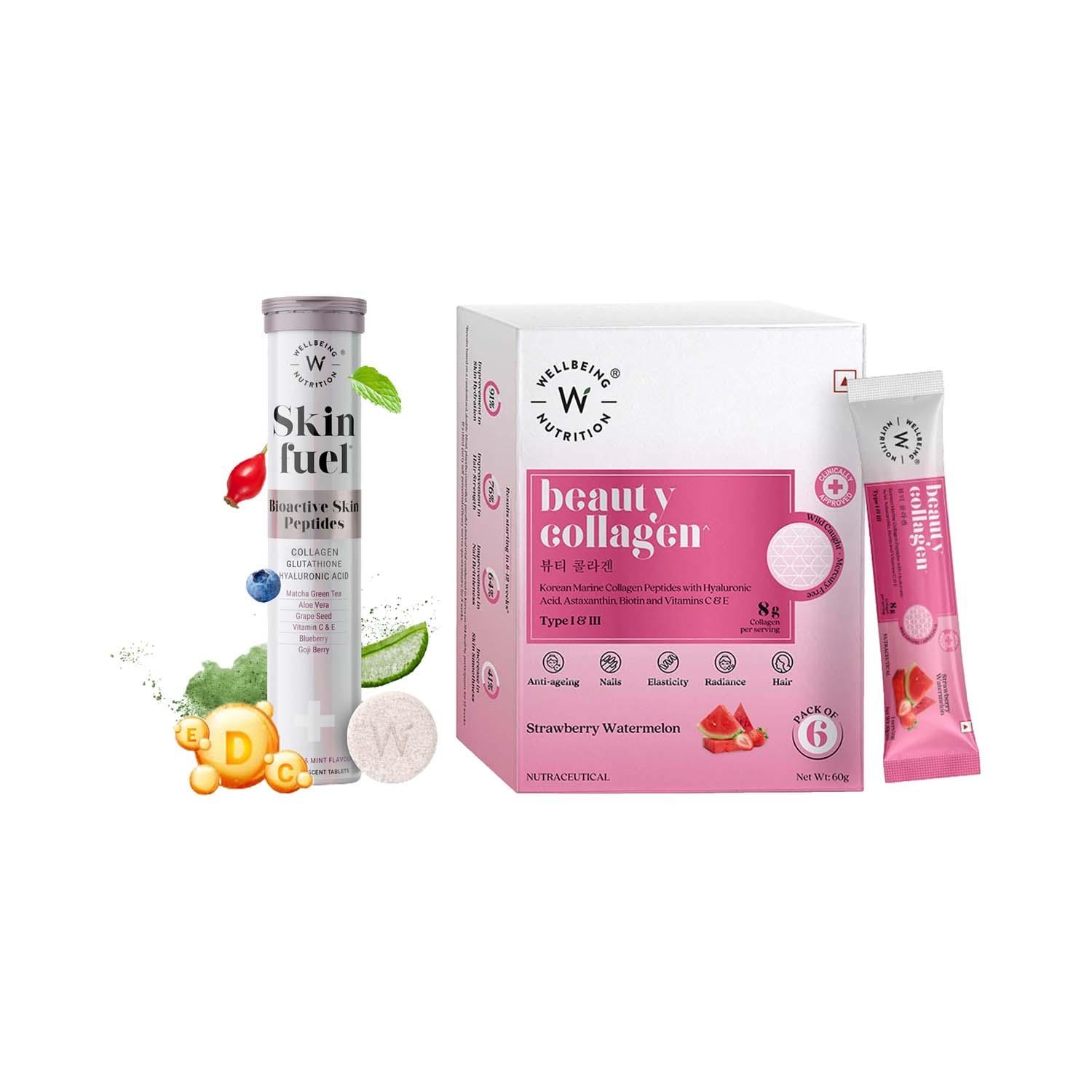 Wellbeing Nutrition | Wellbeing Nutrition Skin Fuel Glow Fusion Combo