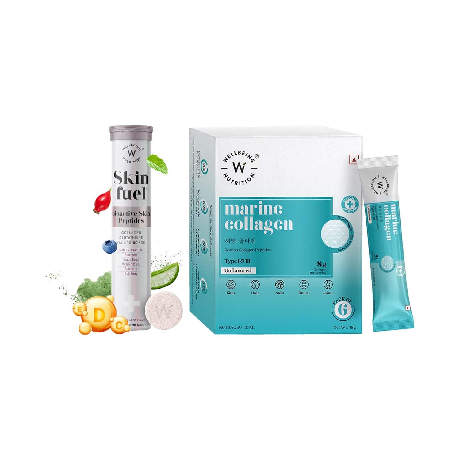 Wellbeing Nutrition | Wellbeing Nutrition Glow Boost Collagen Combo Pack