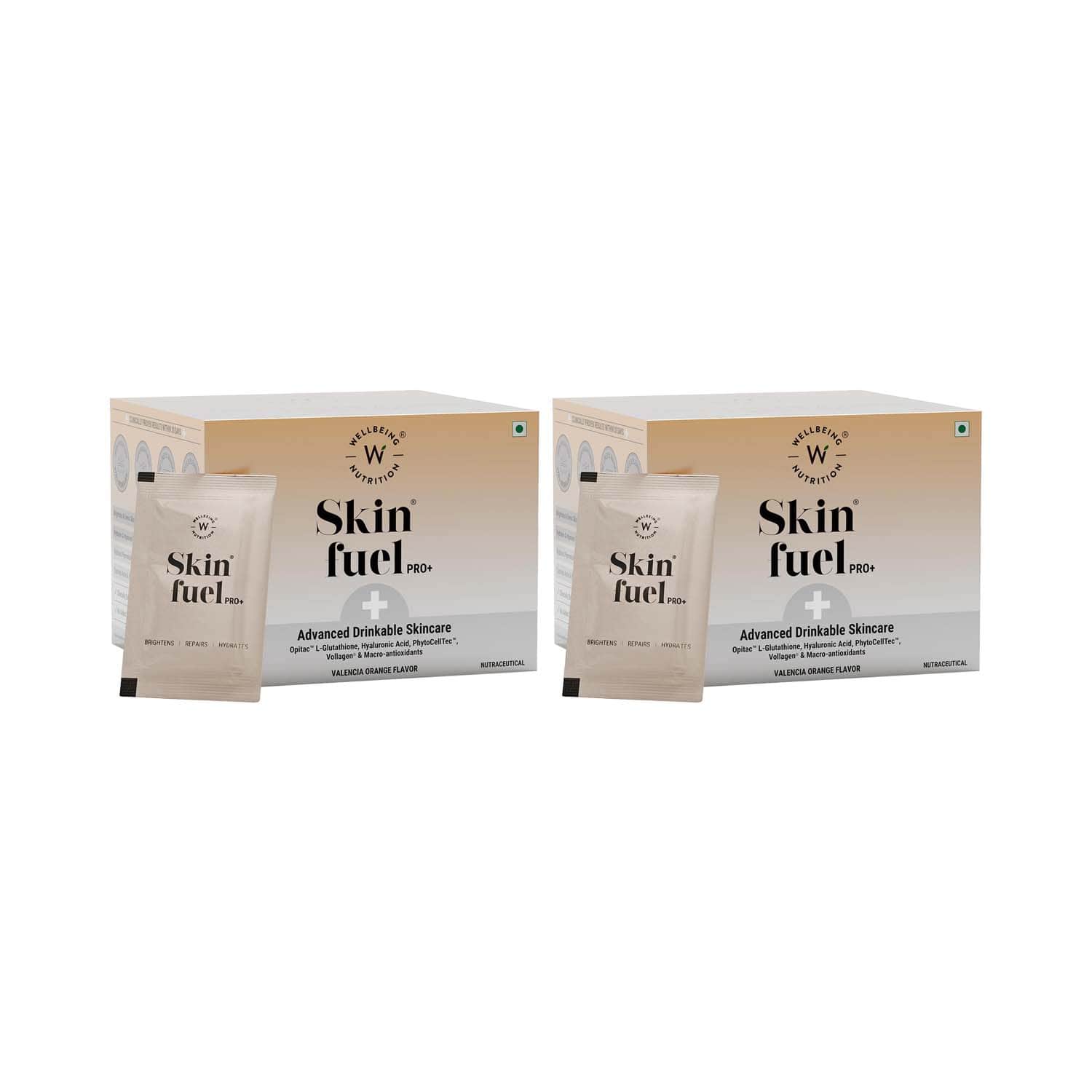 Wellbeing Nutrition | Wellbeing Nutrition Skin Fuel PRO+ - Valencia Orange (Pack of 2)