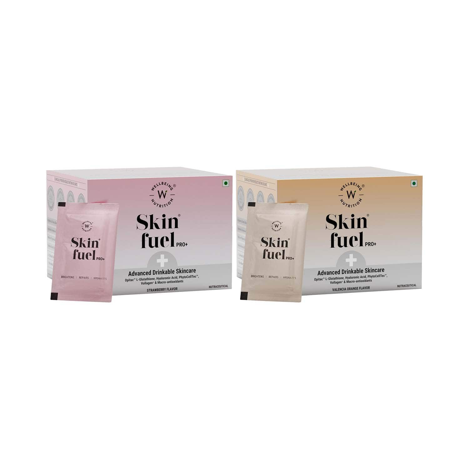 Wellbeing Nutrition | Wellbeing Nutrition Skin Fuel PRO+ - Strawberry & Valencia Orange Combo