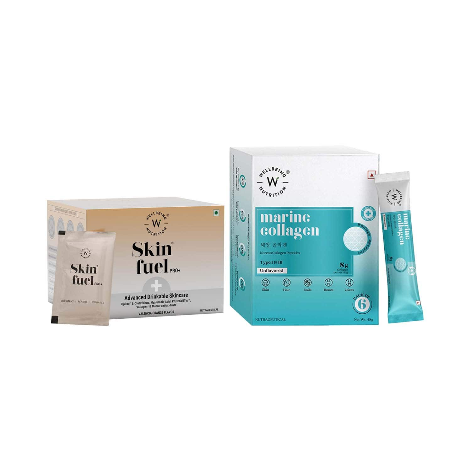 Wellbeing Nutrition | Wellbeing Nutrition Drinkable Skincare Combo for Glowing & Ageless Skin