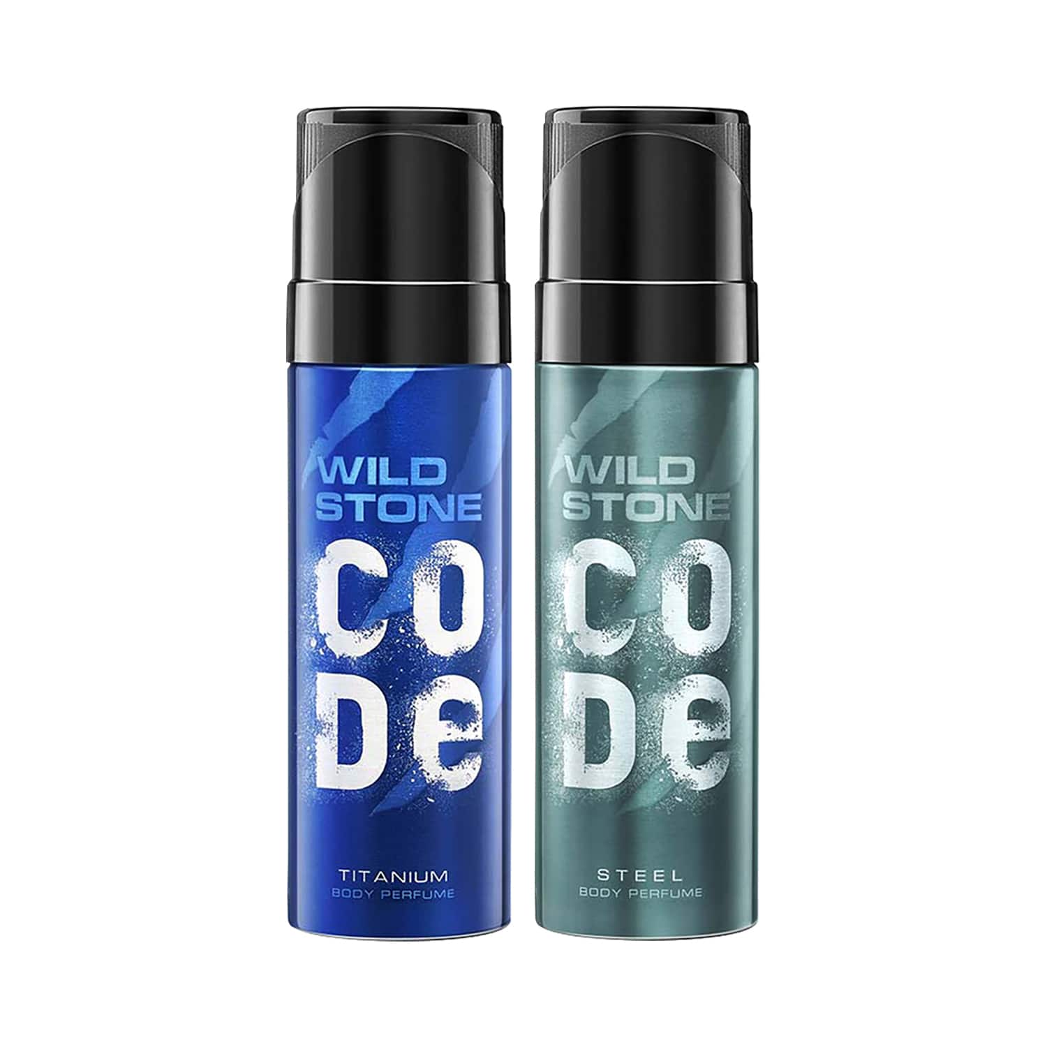 Wild Stone | Wild Stone Code Titanium (150 ml) & Steel (150 ml) Long Lasting Nogas Body Perfume For Men Combo