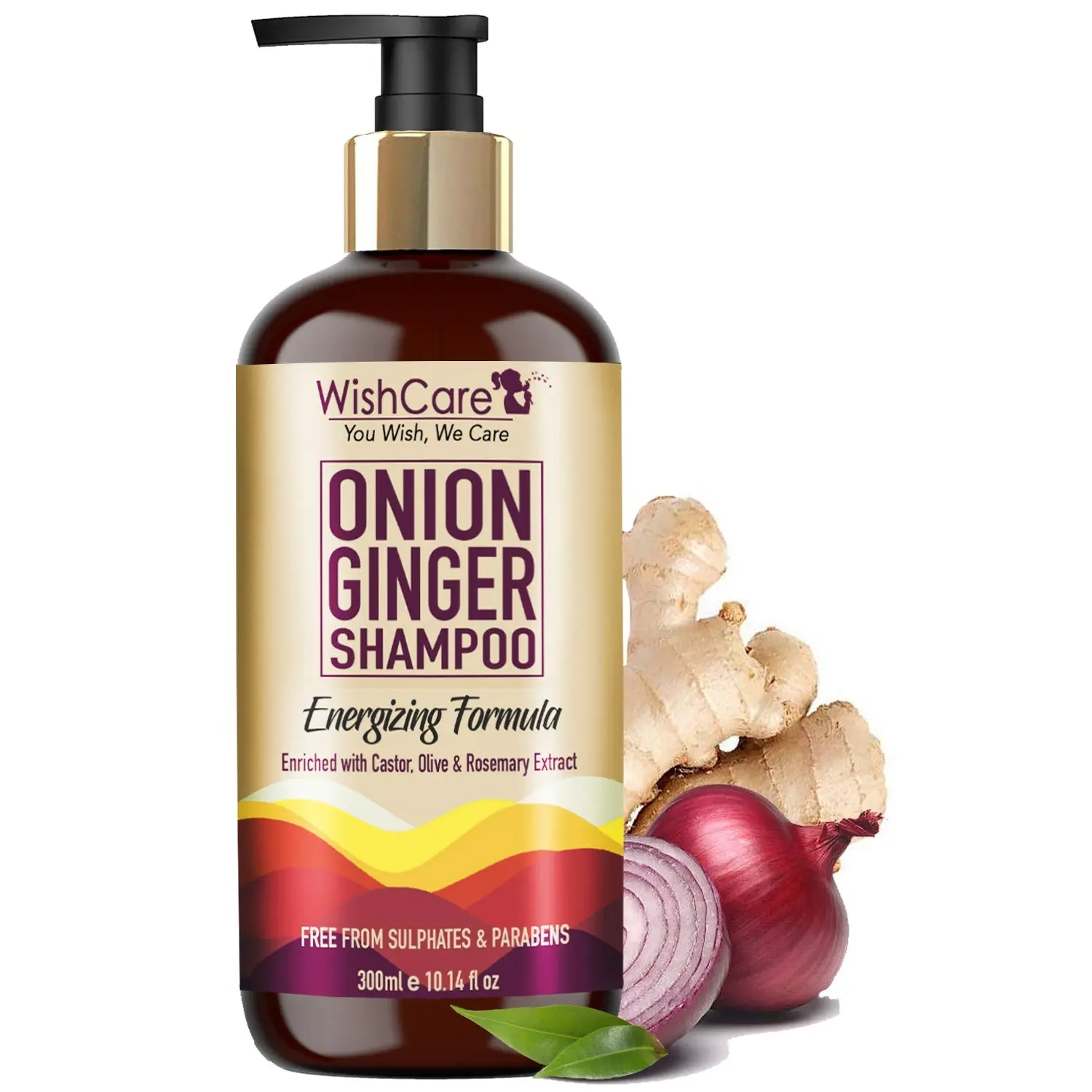 WishCare Onion Ginger Shampoo (300ml)