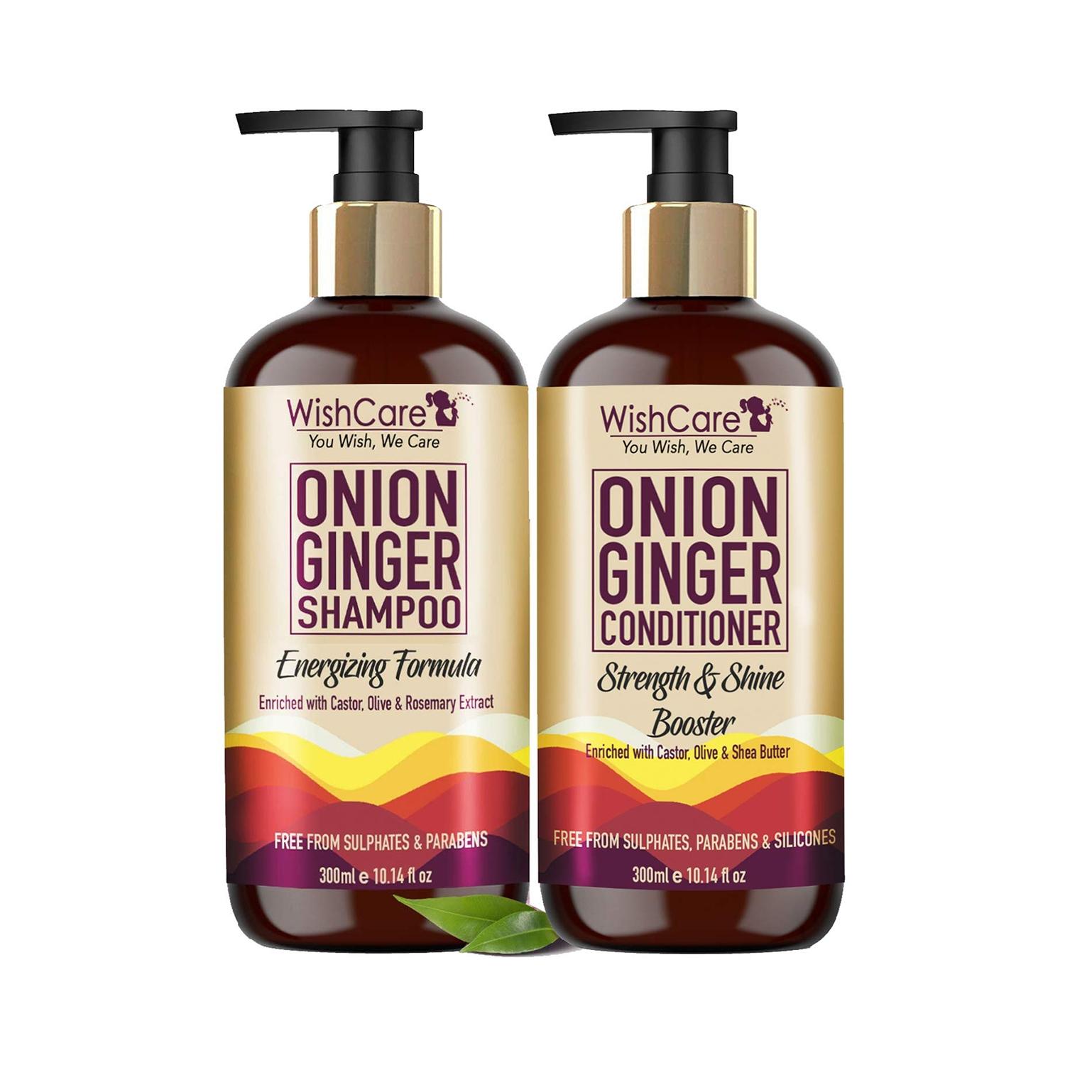 WishCare | WishCare Red Onion Ginger Shampoo & Conditioner Kit (Shampoo and Conditioner combo)