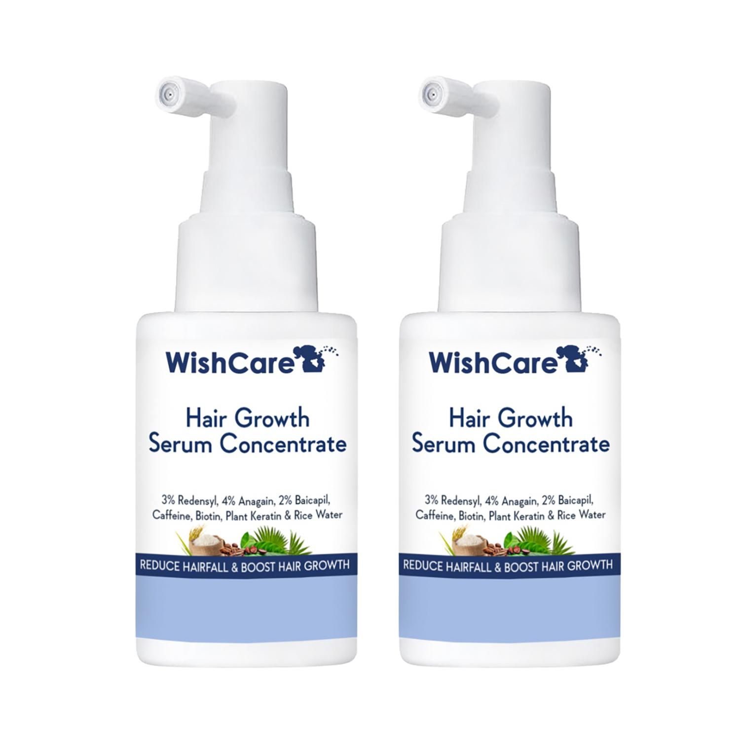 WishCare | WishCare Hair Growth Serum Concentrate - Anagain, Caffeine, Biotin, Keratin & Rice Water (Pack of 2)