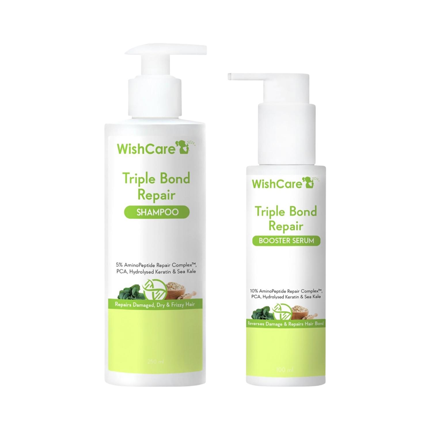 WishCare Triple Bond Repair Shampoo and Serum Combo (250ml+100ml)