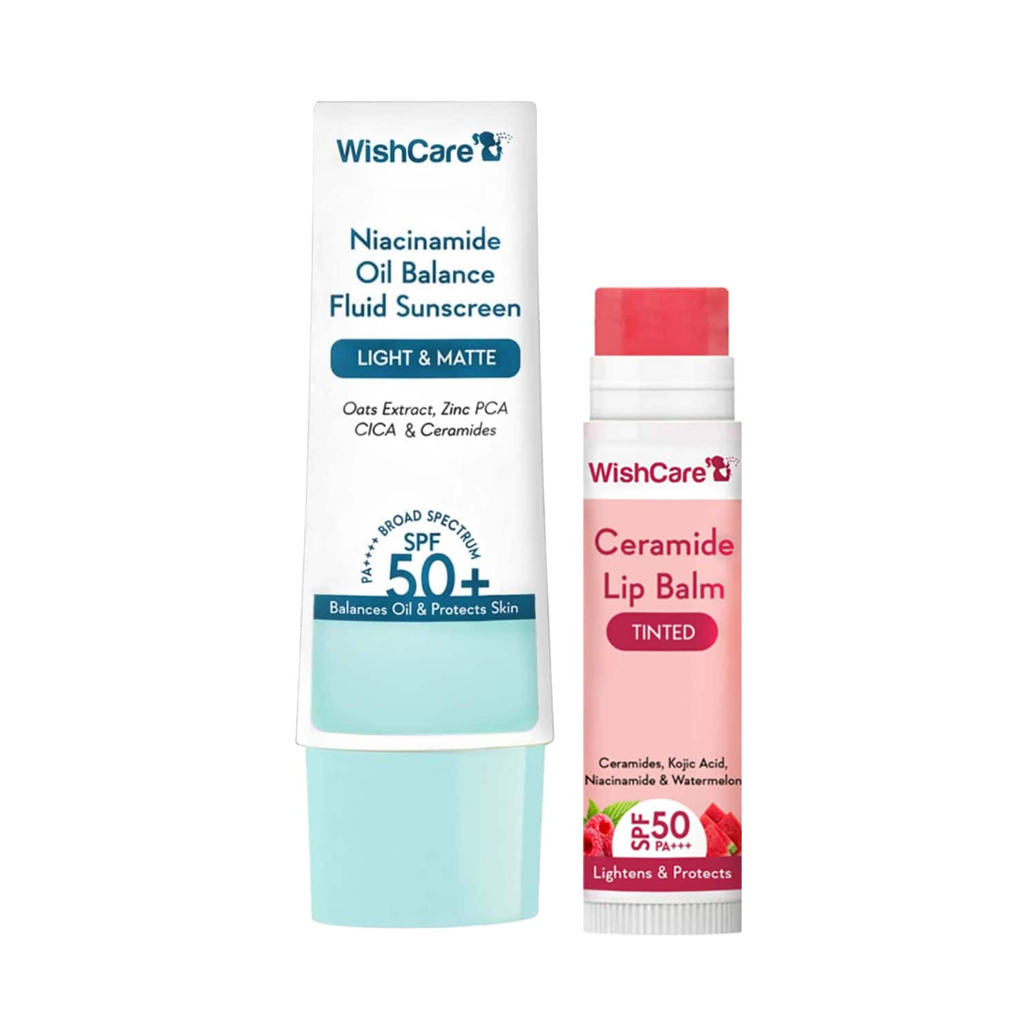 WishCare | WishCare Sun Protection Combo with SPF 50 PA++++ For Face & Lips (50 ml + 5 g)