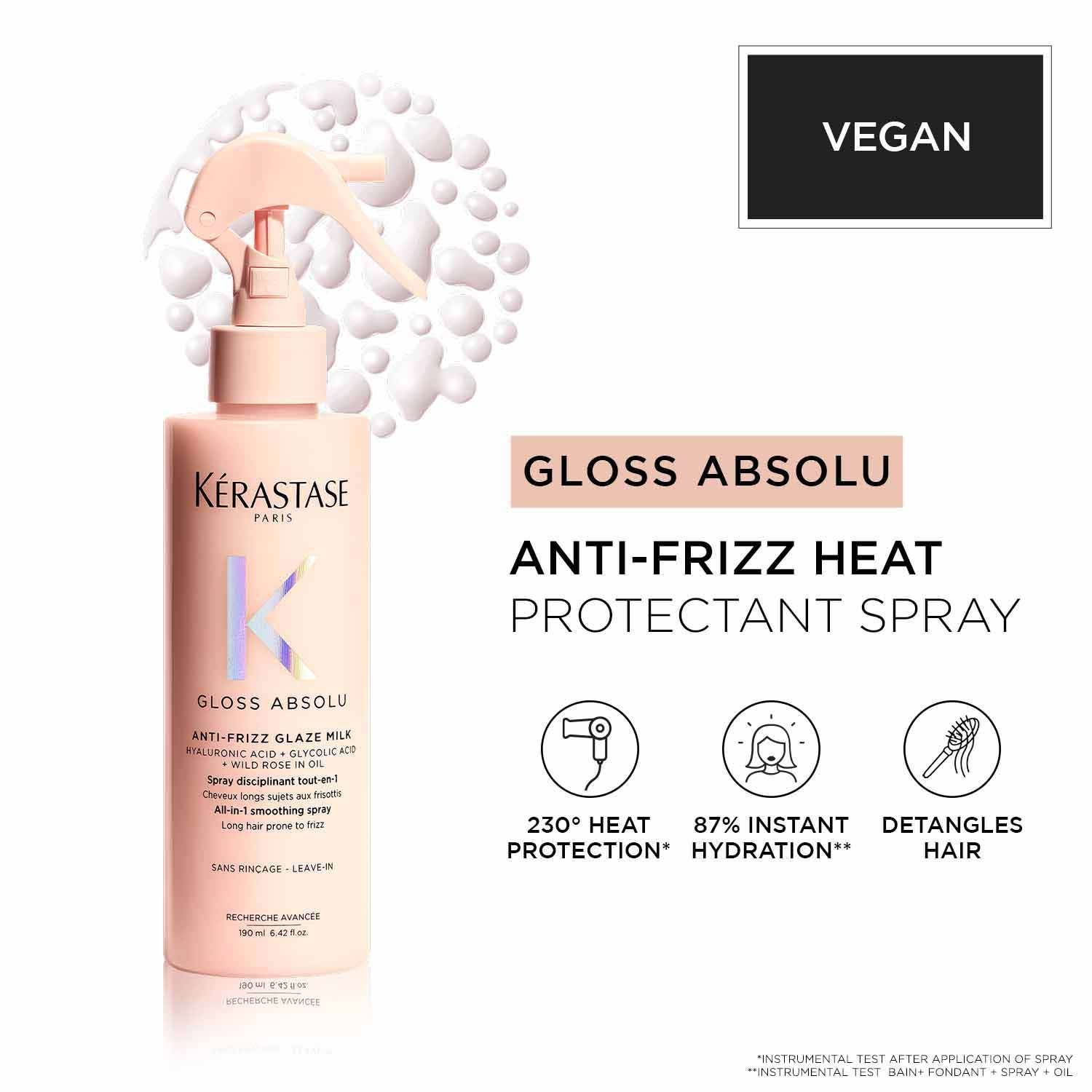 KERASTASE | KERASTASE Gloss Absolu Anti-Frizz Heat Protecting Spray for Glossy Hair (190 ml)