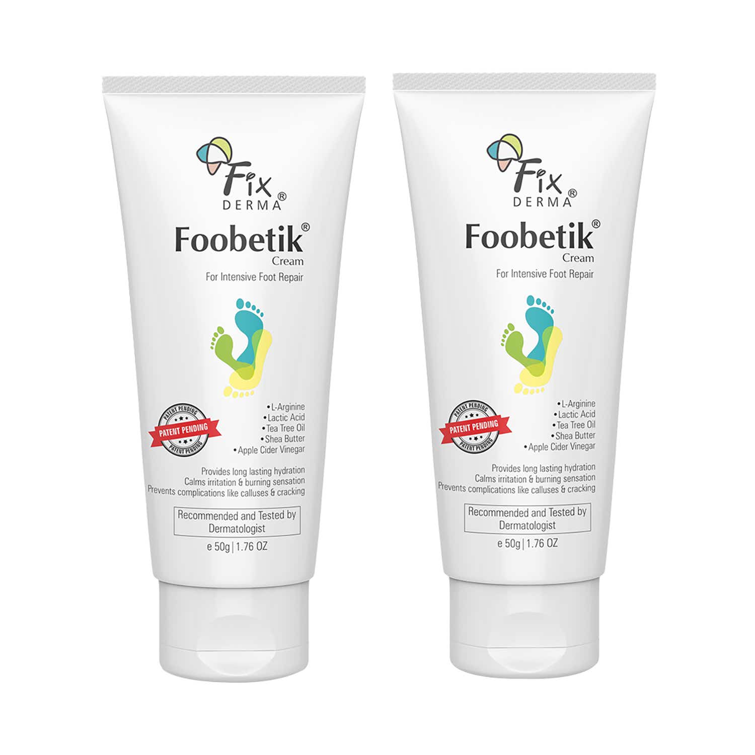Fixderma | Fixderma Foobetik Foot Cream for Cracked Feet Heel Repair and Calloused (2 pcs)