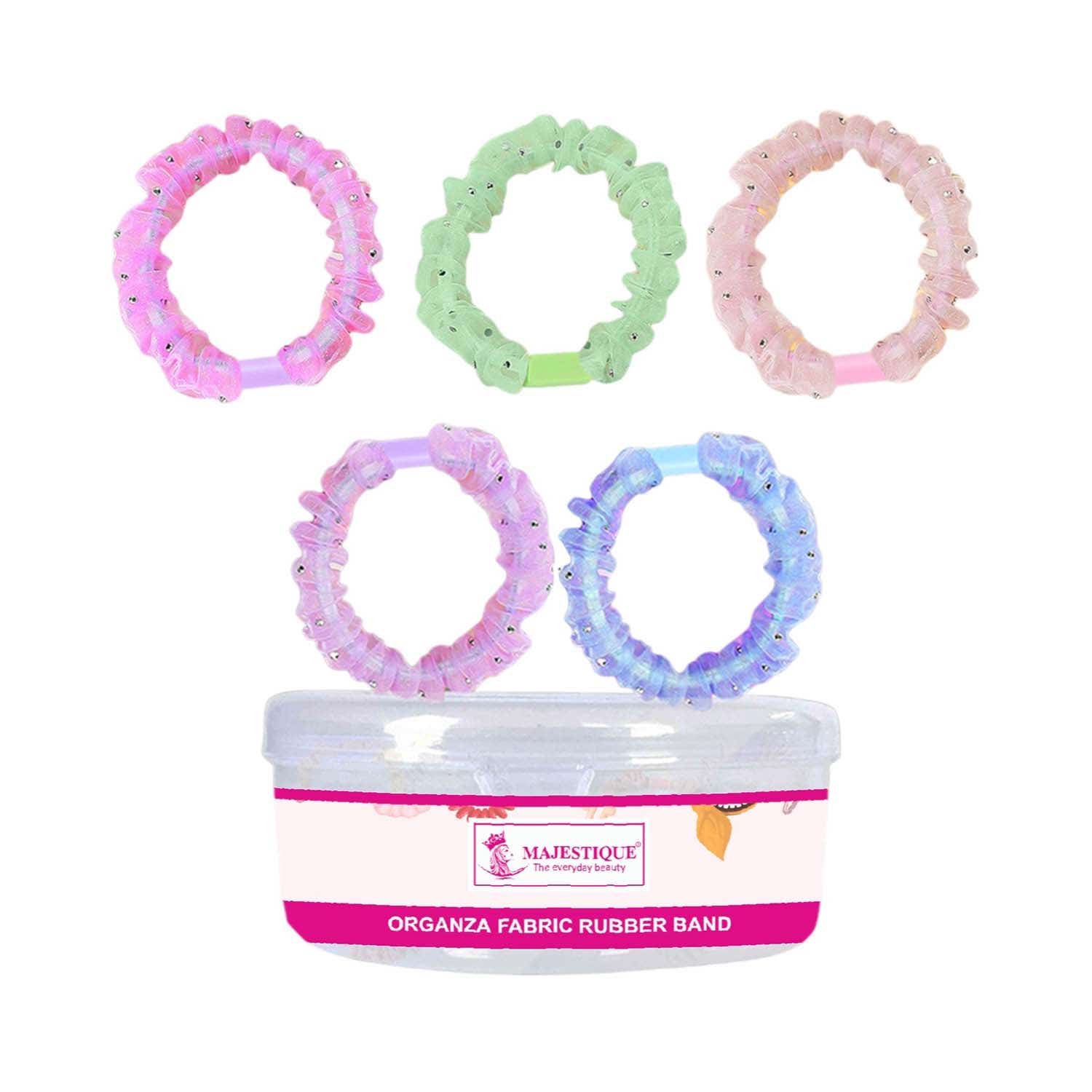 Majestique | Majestique Classic Organza Pearl Stretchy Rubber Band (5 pcs)