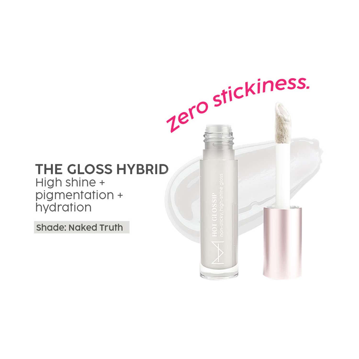 HOUSE OF MAKEUP | HOUSE OF MAKEUP Hot Glossip Non-Sticky High-Shine Gloss - Naked Truth (4.7 ml)
