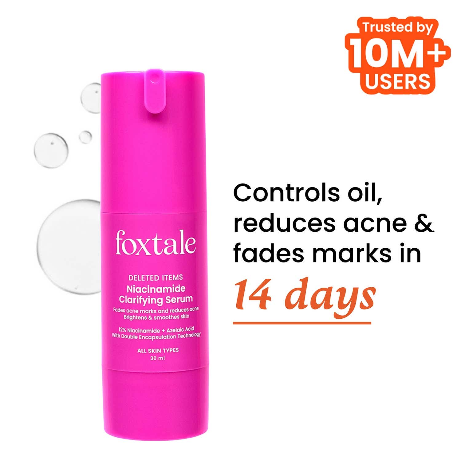 Foxtale | Foxtale 12% Niacinamide Serum with Azelaic Acid for Oil Control & Brightening (30 ml)