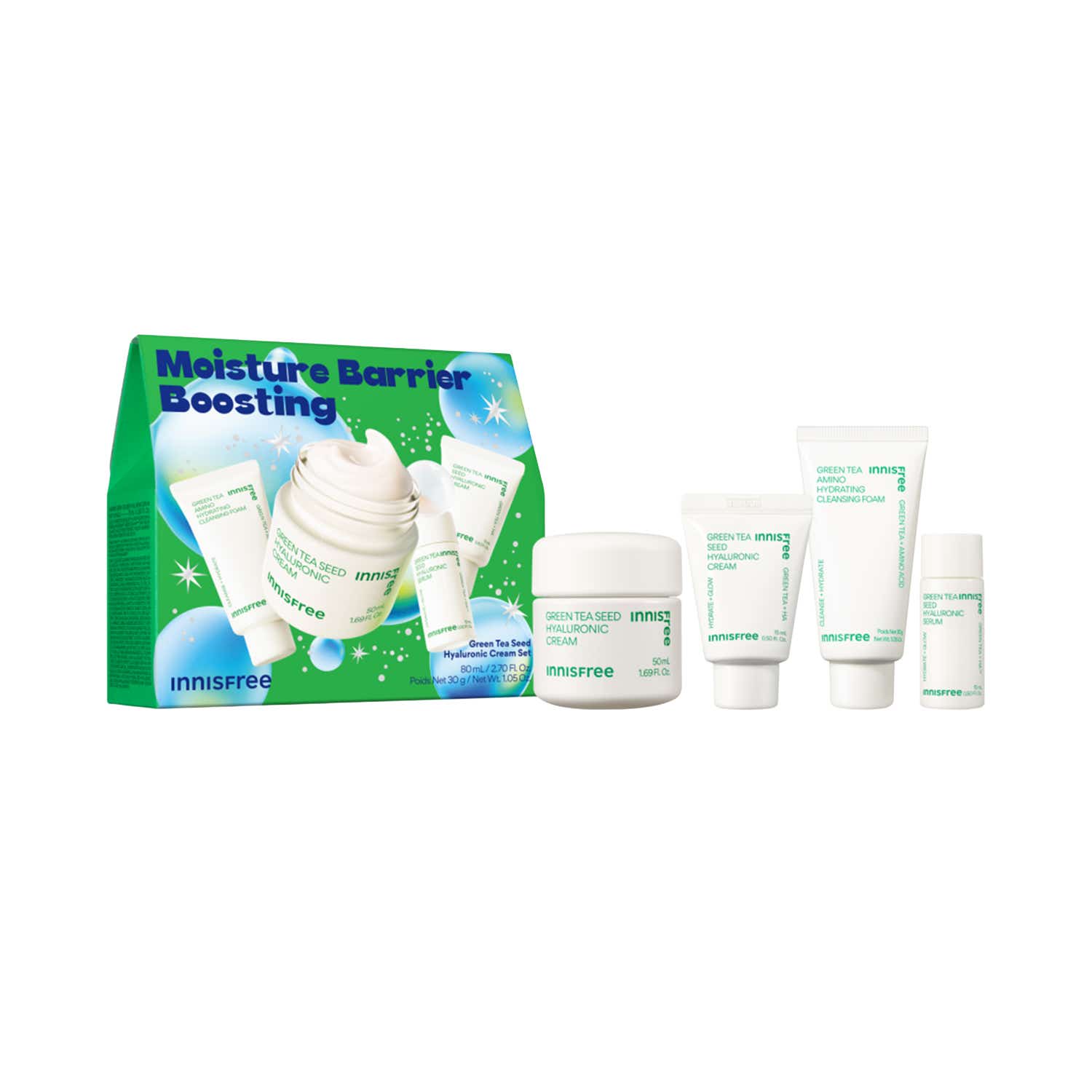 Innisfree | Innisfree Hydration Barrier Gift Set - Holiday K-Beauty Skincare for Strong & Moisturized Skin (4 pcs)