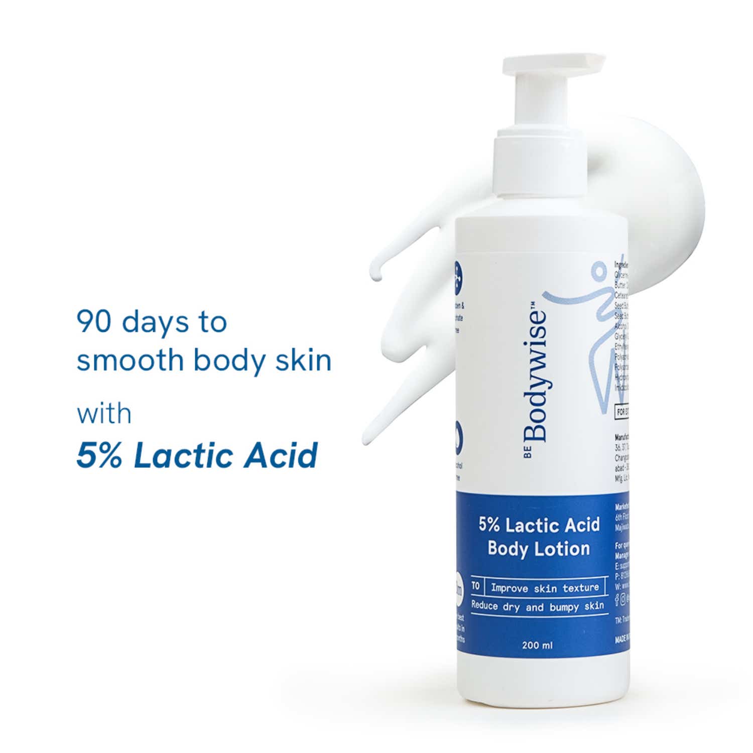 Be Bodywise | Be Bodywise 5% Lactic Acid Body Lotion For Improved Skin texture & Smooth Skin (200 ml)